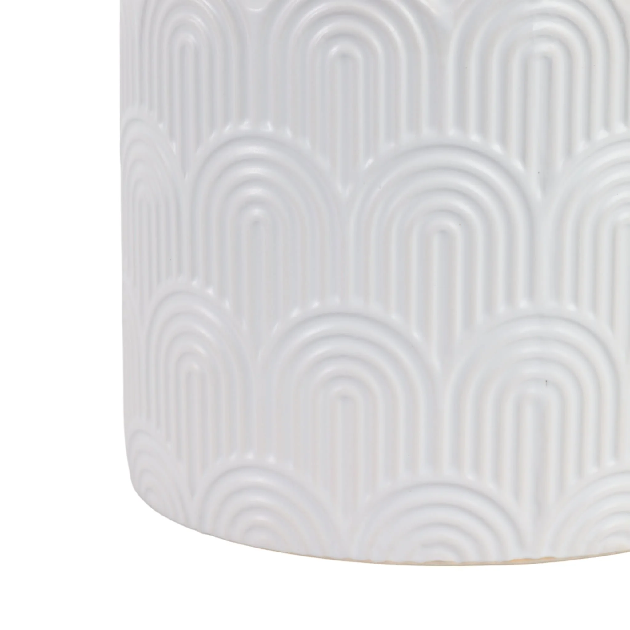 S/2 6/8"  Arch Planters,  White - Image 4