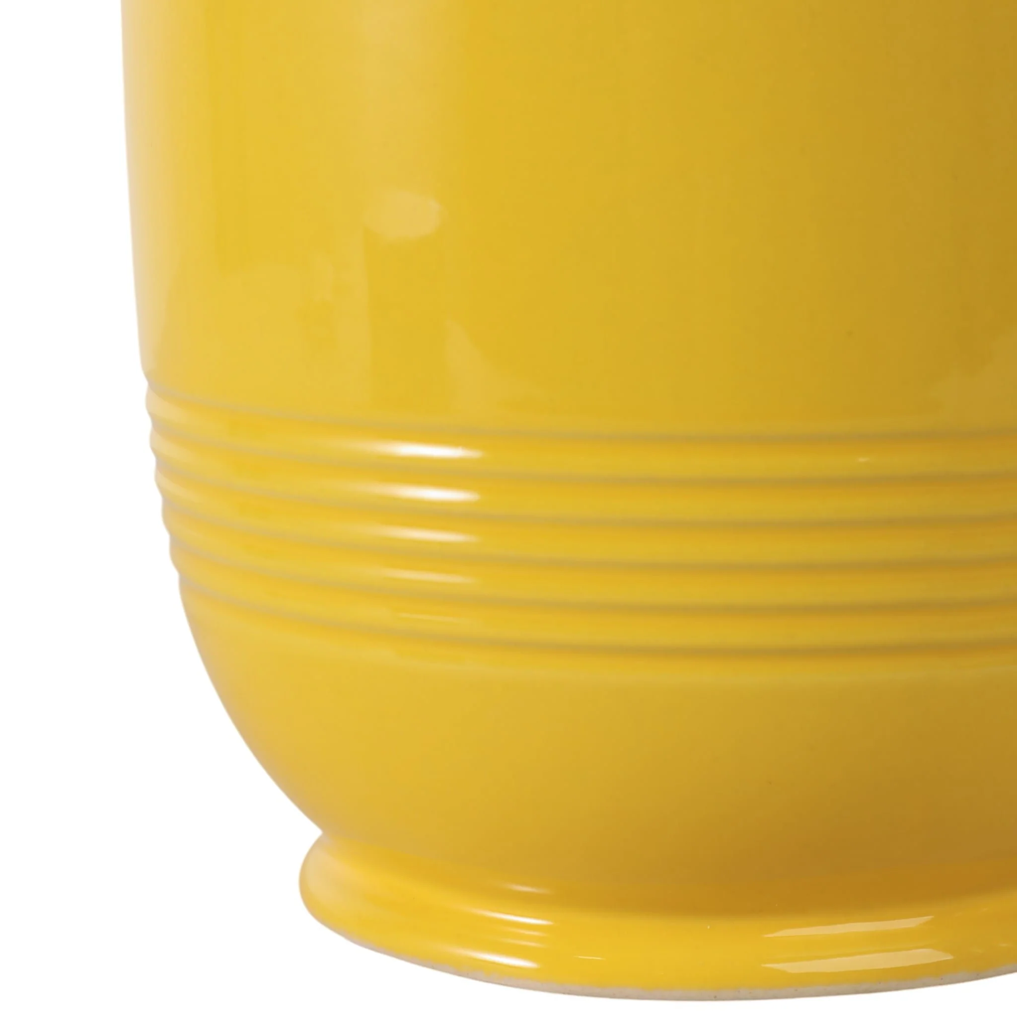 S/2 6/8" Fluted Planters, Yellow - Image 4