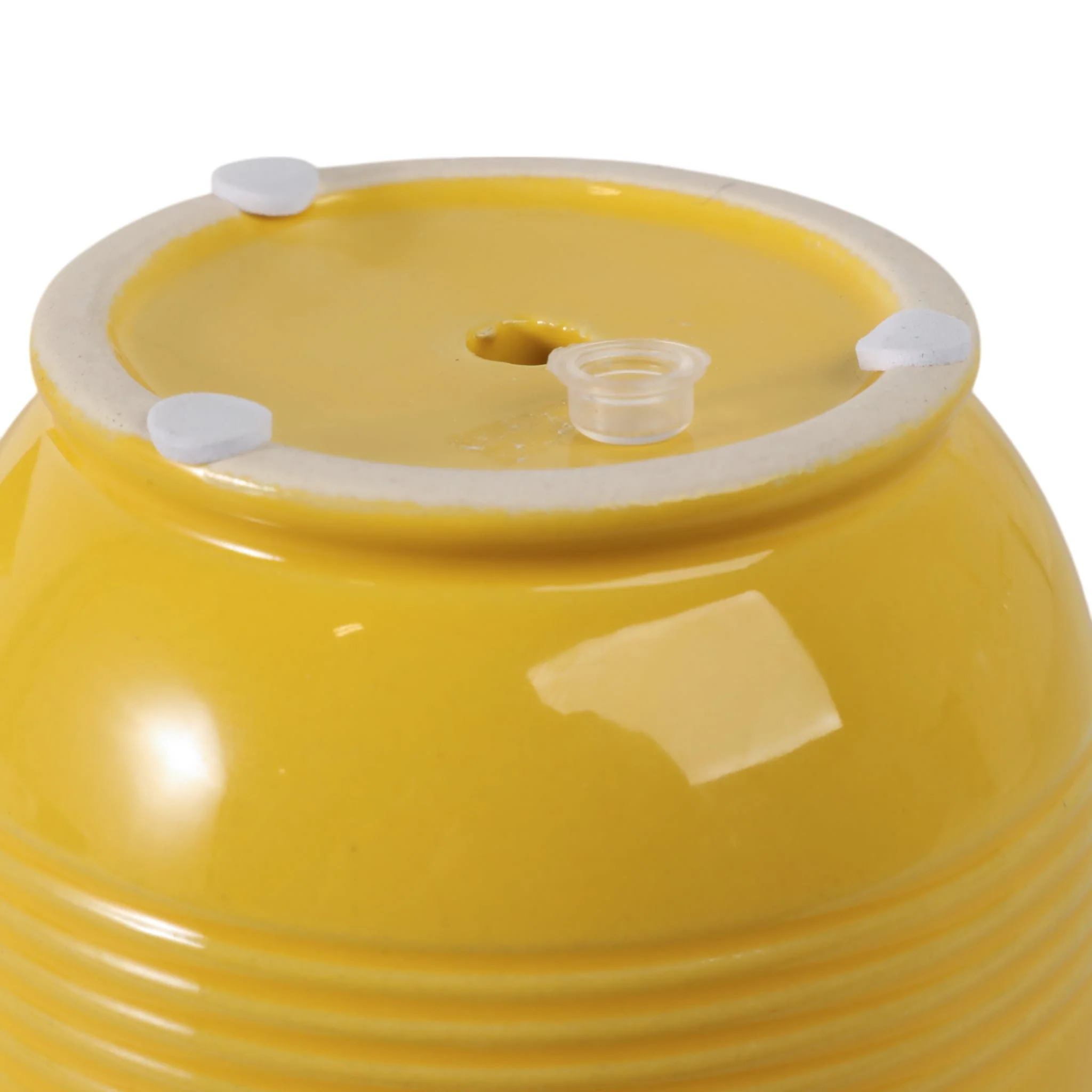 S/2 6/8" Fluted Planters, Yellow - Image 7