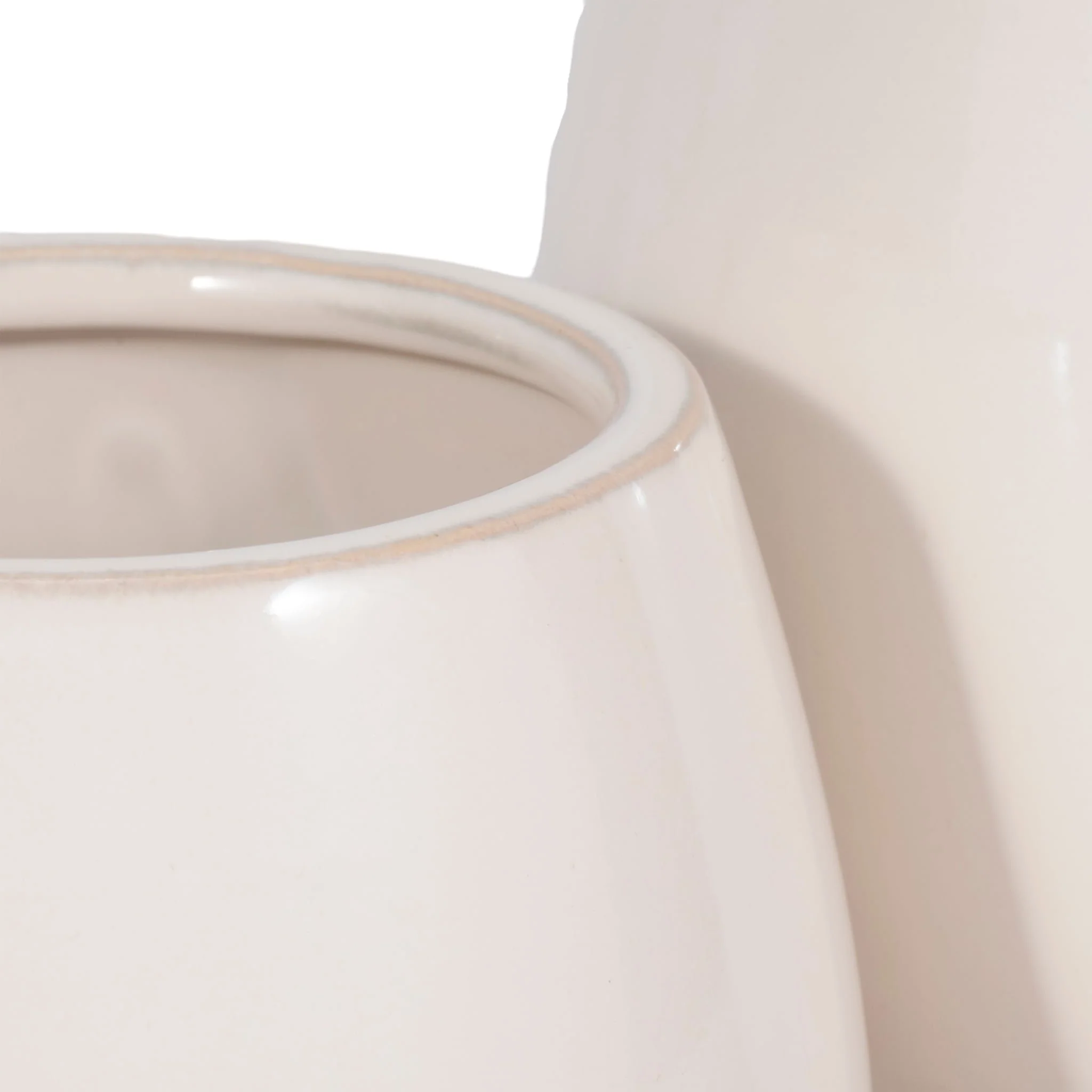 S/2 6/8" Knobby Feet Planters, Cream - Image 5