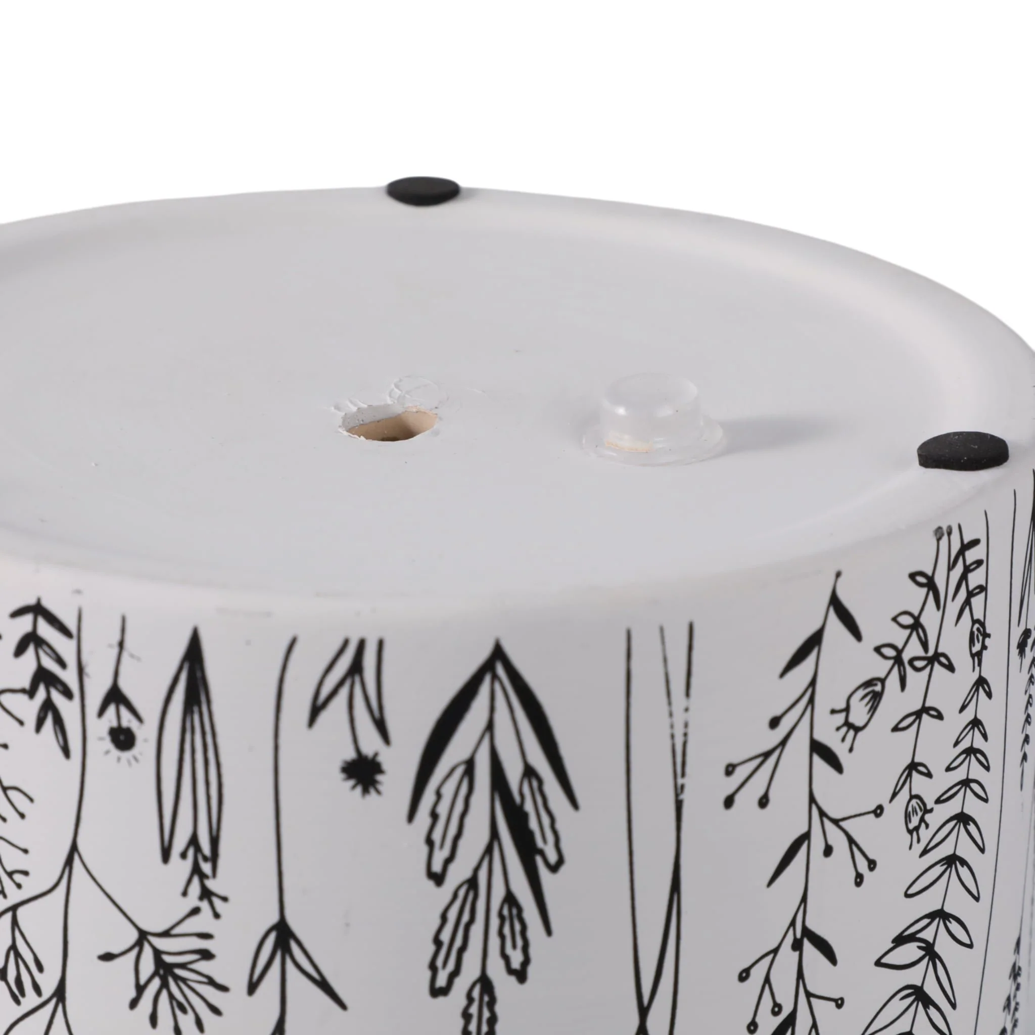 S/2 6/8" Wildflower Field Planters, White/navy - Image 5