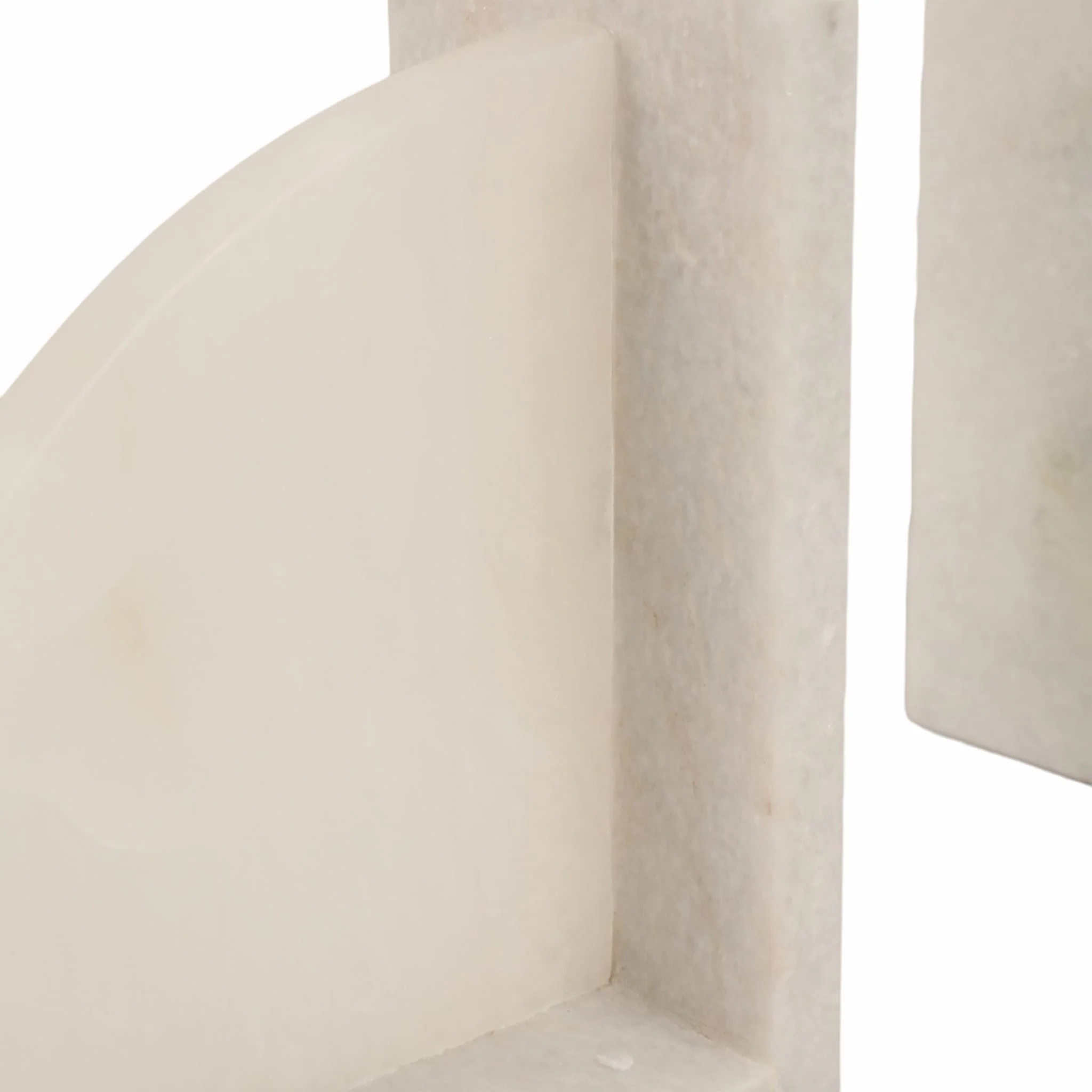 S/2 6" Alabaster Arc Bookends, White - Image 4