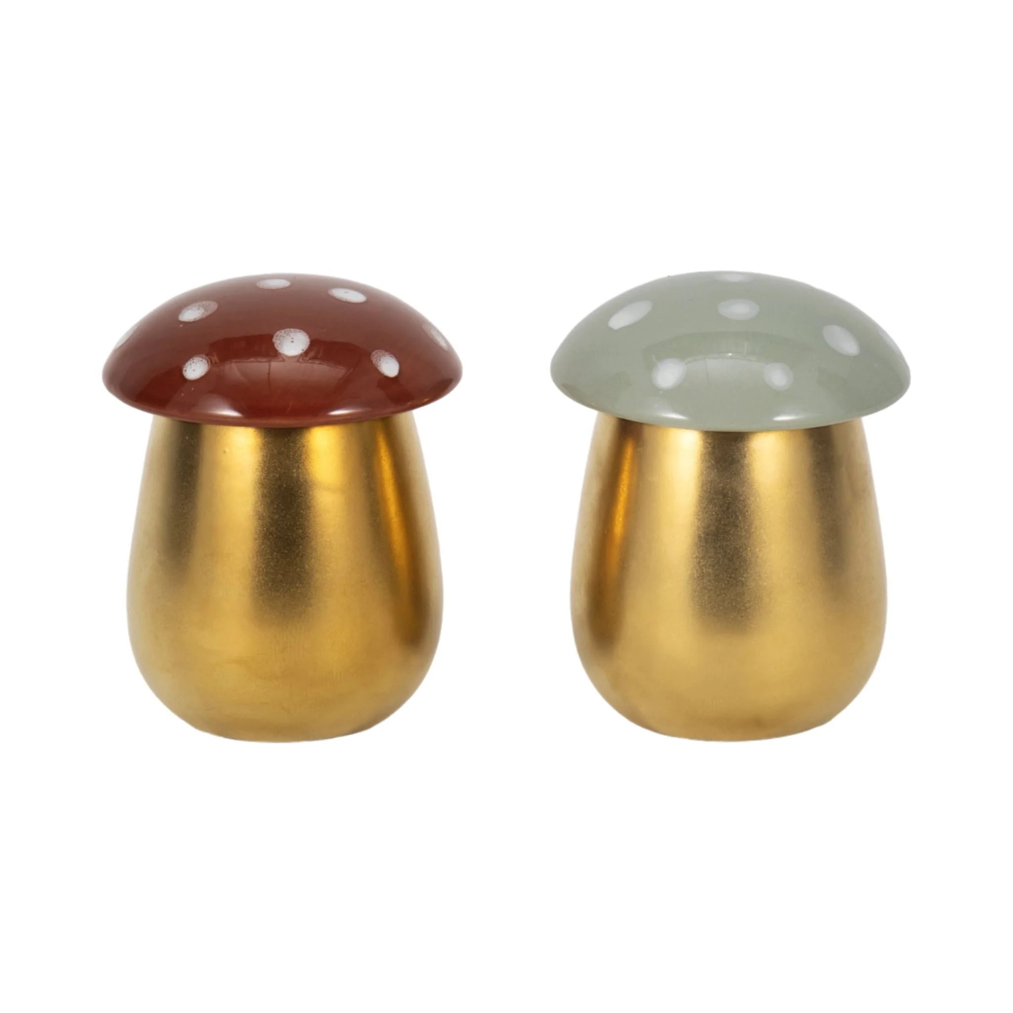 S/2 6 Oz Fig&apricot 6" Mushroom Candle,brwn/ivory - Image 2