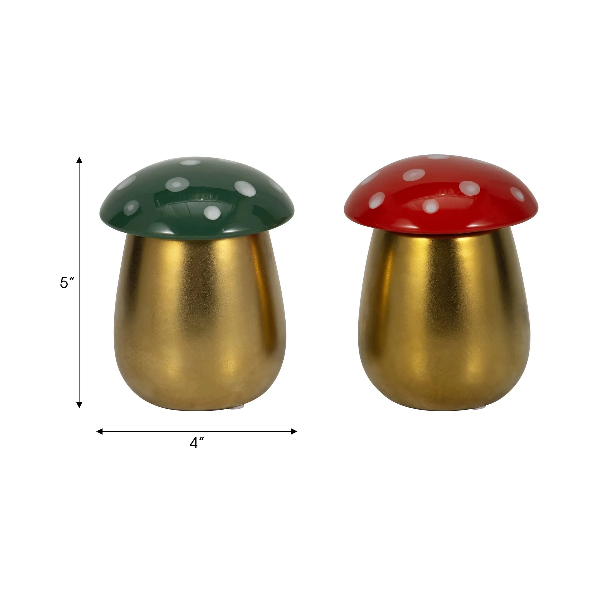S/2 6 Oz Santal Spruce 6" Mushroom Cndle,red/green - Image 7