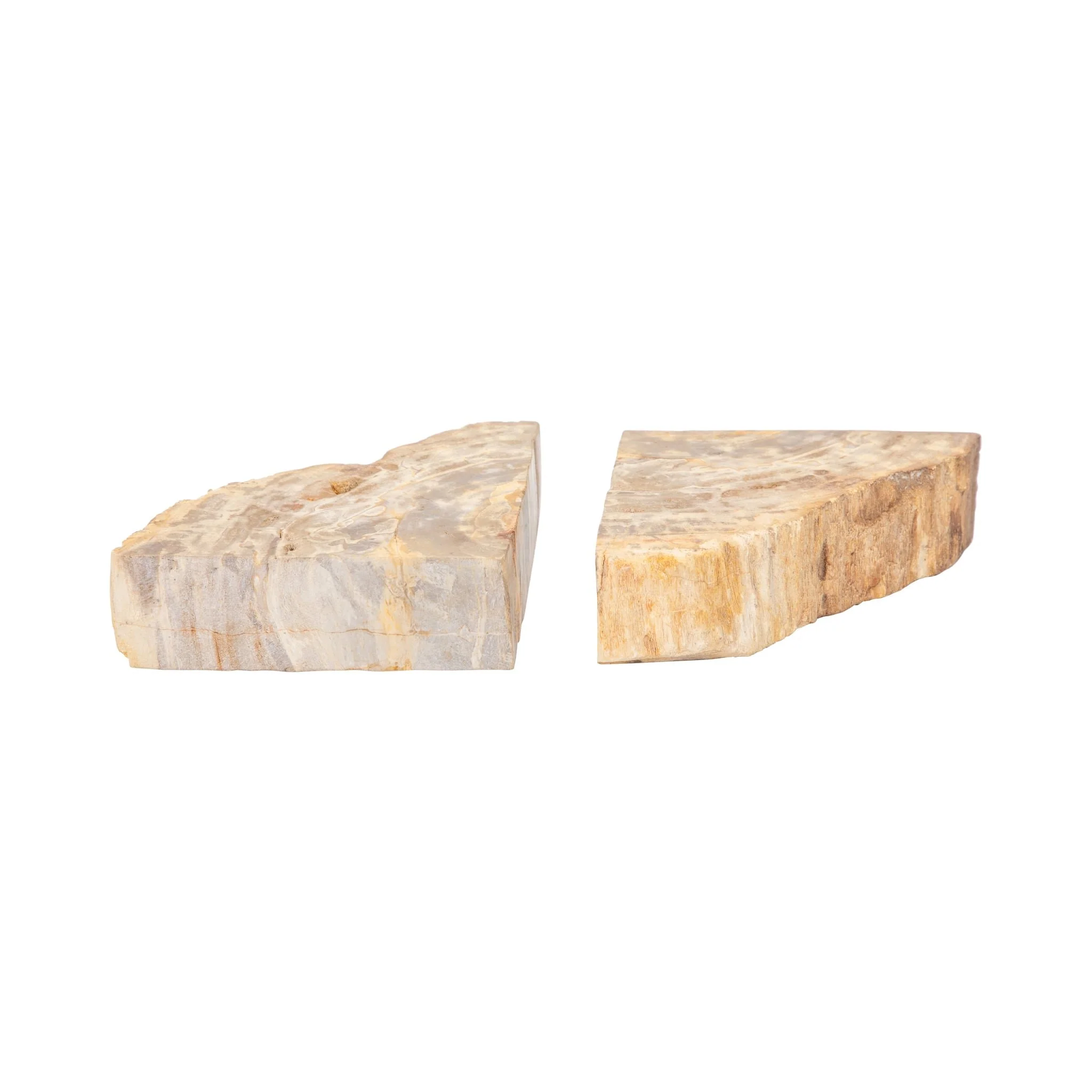 S/2 6" Petrified Wood Bookends, Natural - Image 7