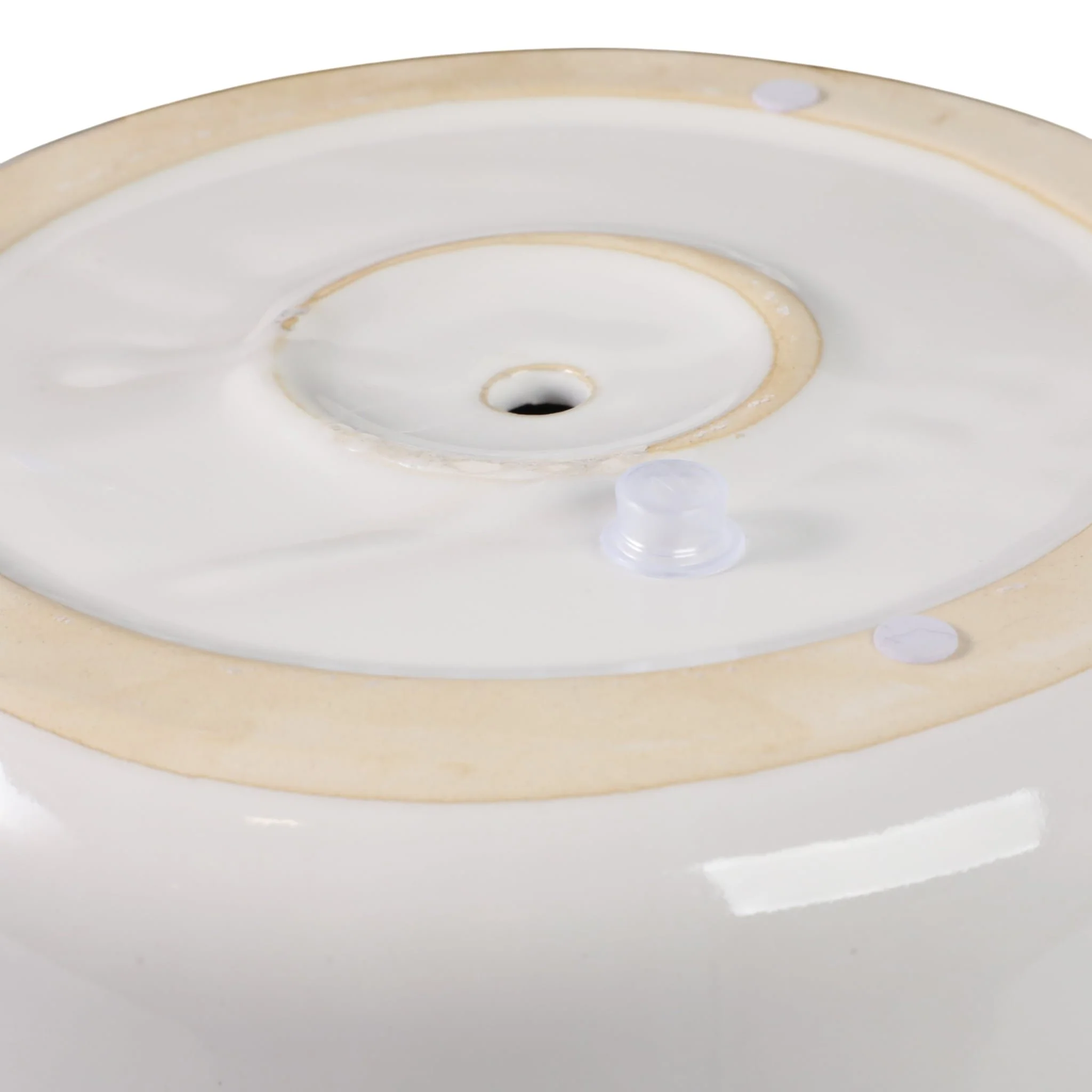 S/2 7/10" Floral Applique Planter,  Ivory - Image 8