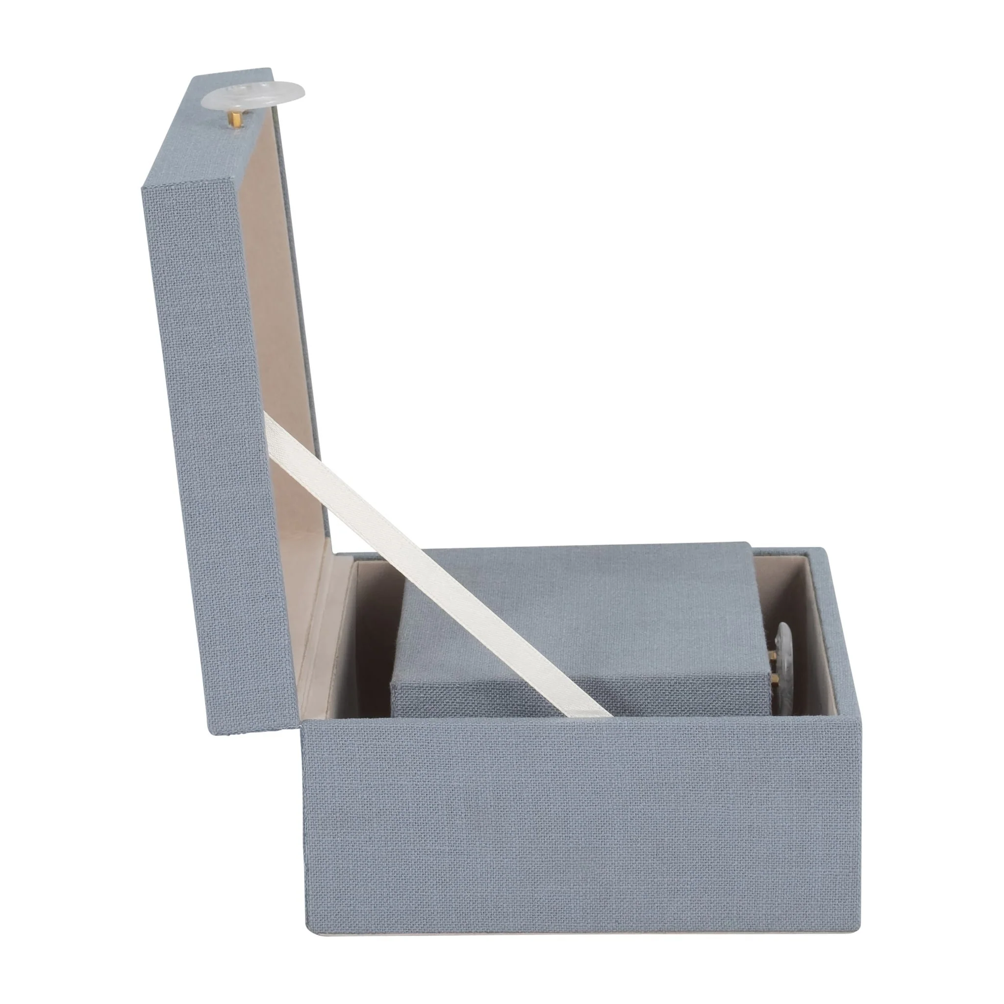 S/2 7/9" Box W/ Ring Detail, Denim Blue - Image 6