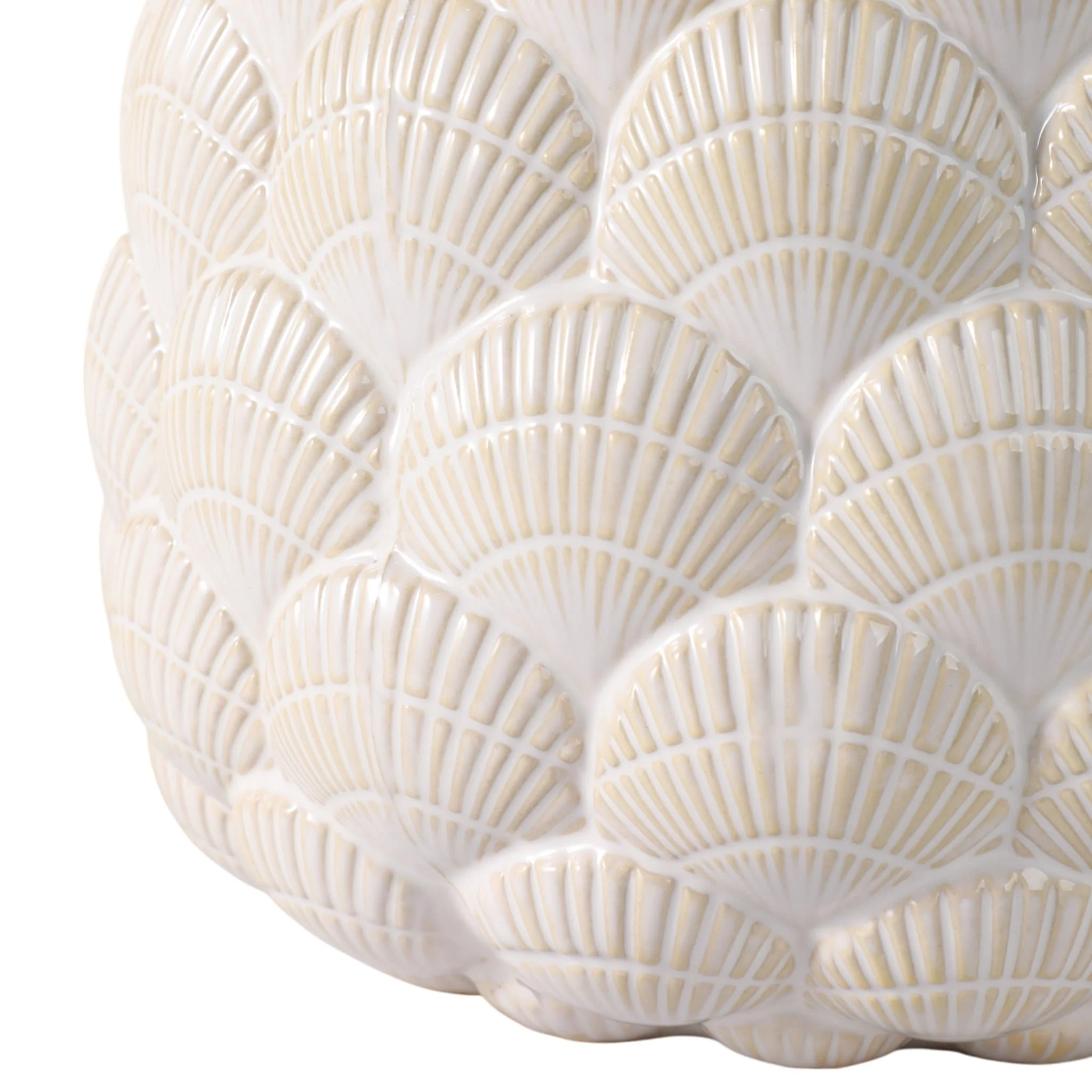 S/2 7/9" Seashell Planters, White - Image 5