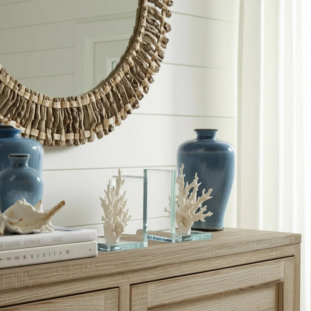 S/2 7" Coral On Glass Bookends, White - Image 9
