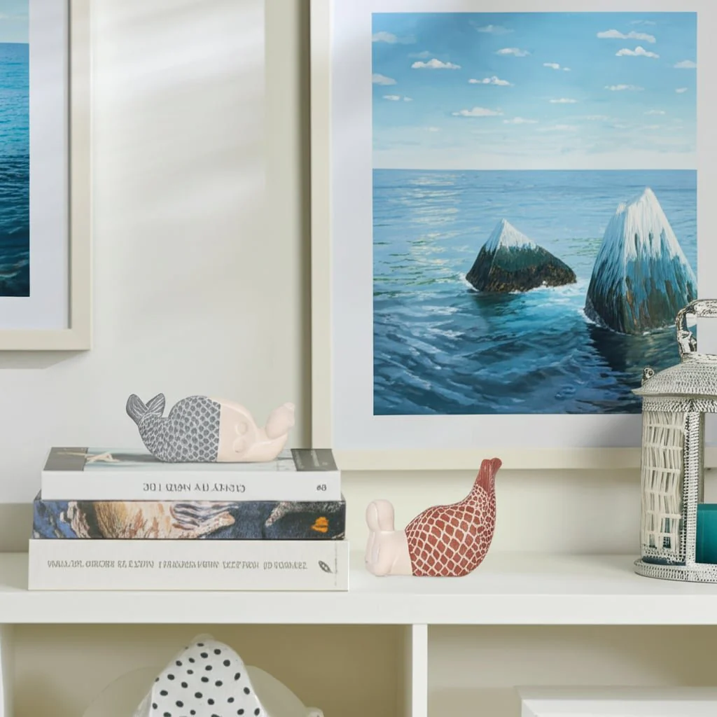 S/2 7" Sunning Mermaids, Blue/red - Image 10