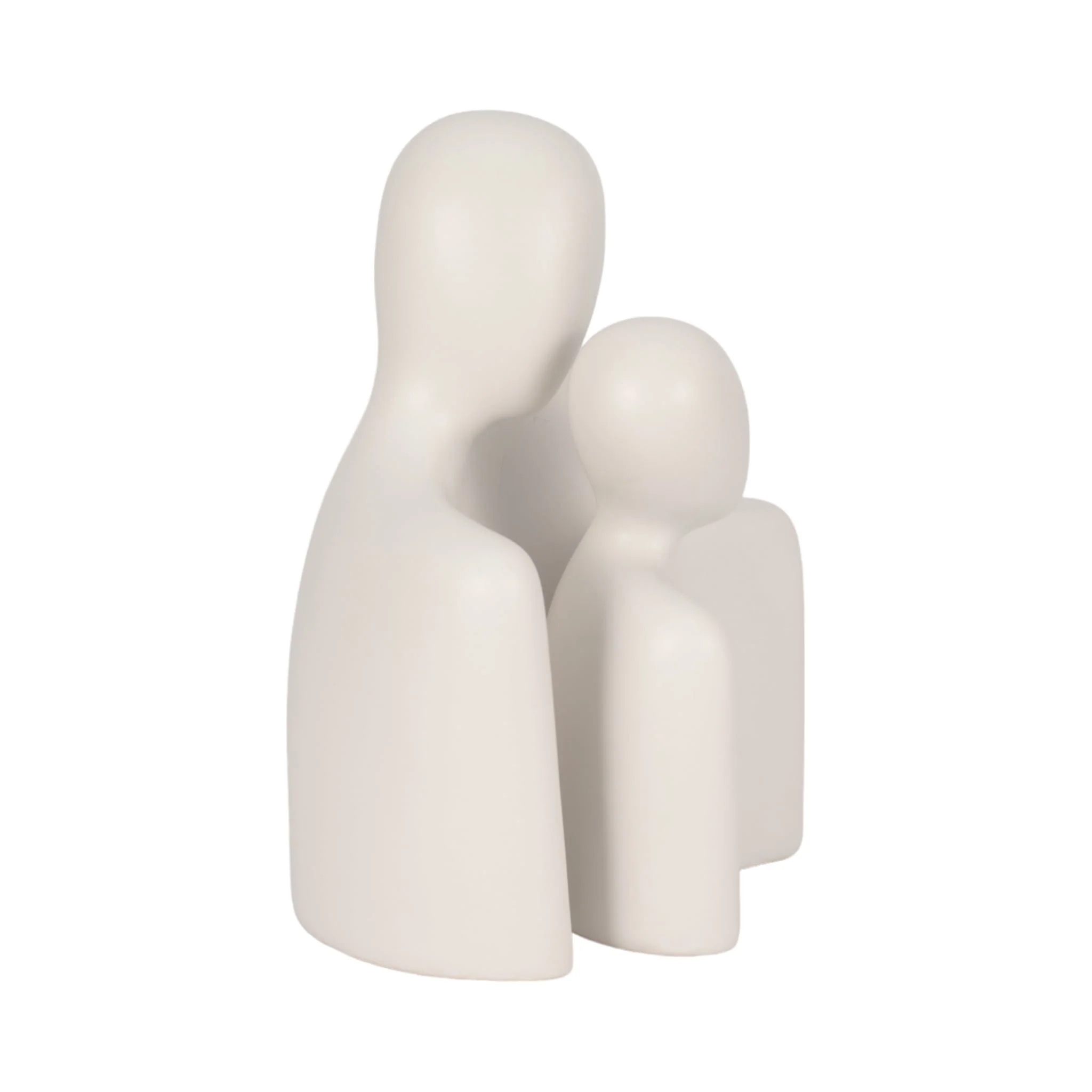 S/2 8/10" Textured Abstract Figures, White - Image 3