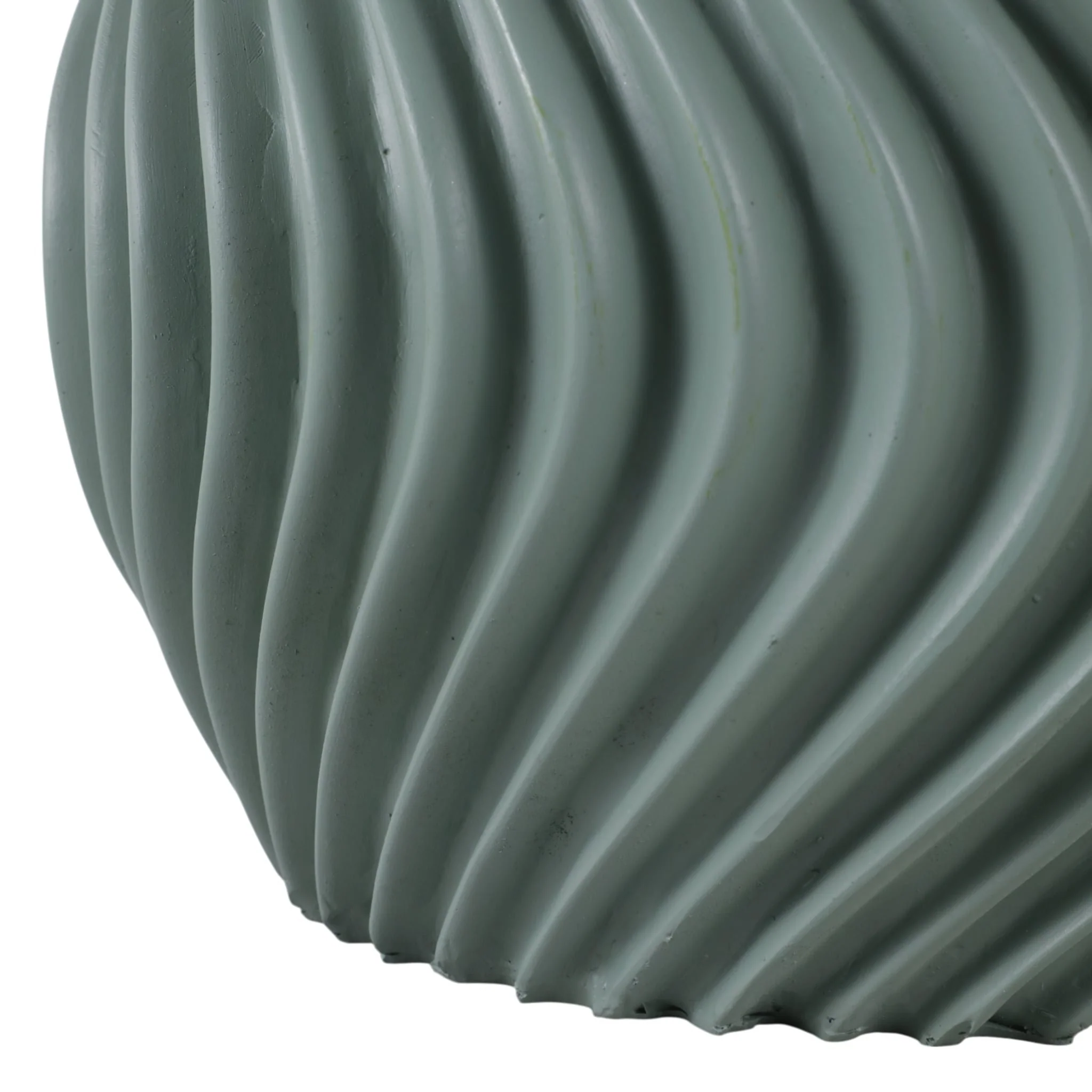S/2 8/12" Curvy Lines Rounded Planter, Sage Green - Image 3