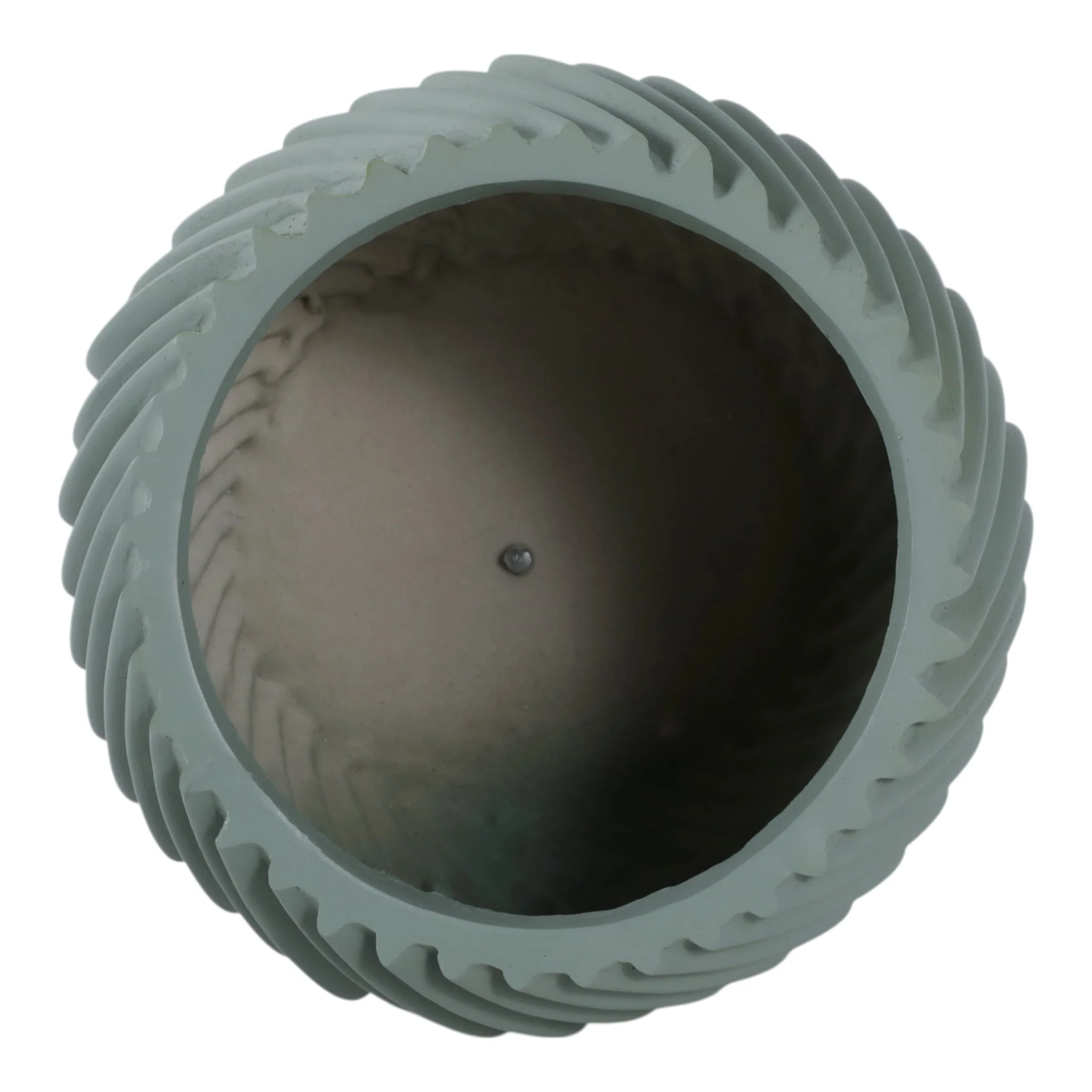 S/2 8/12" Curvy Lines Rounded Planter, Sage Green - Image 5