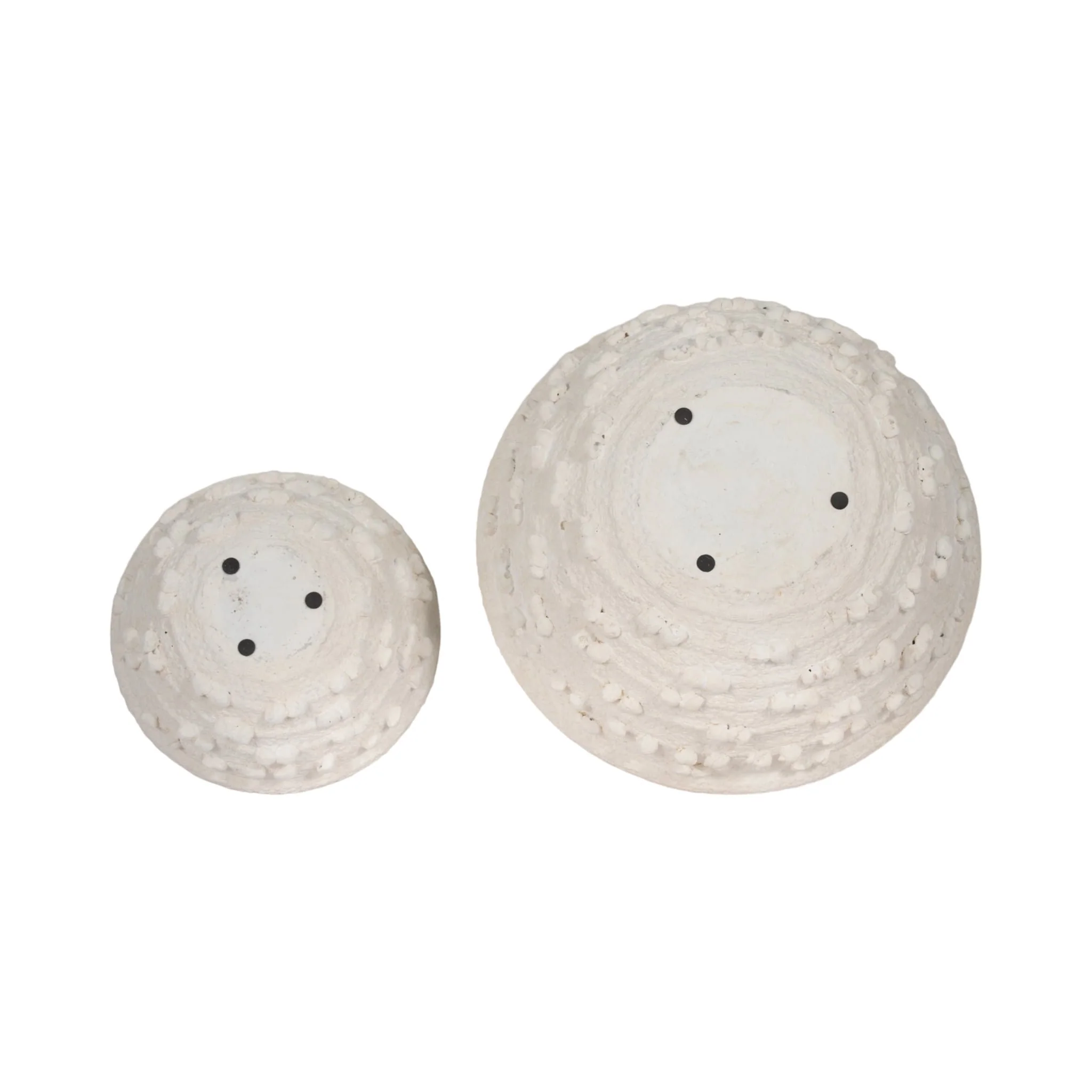 S/2 8/12" Textured Knobby Knot Bowls, White - Image 6