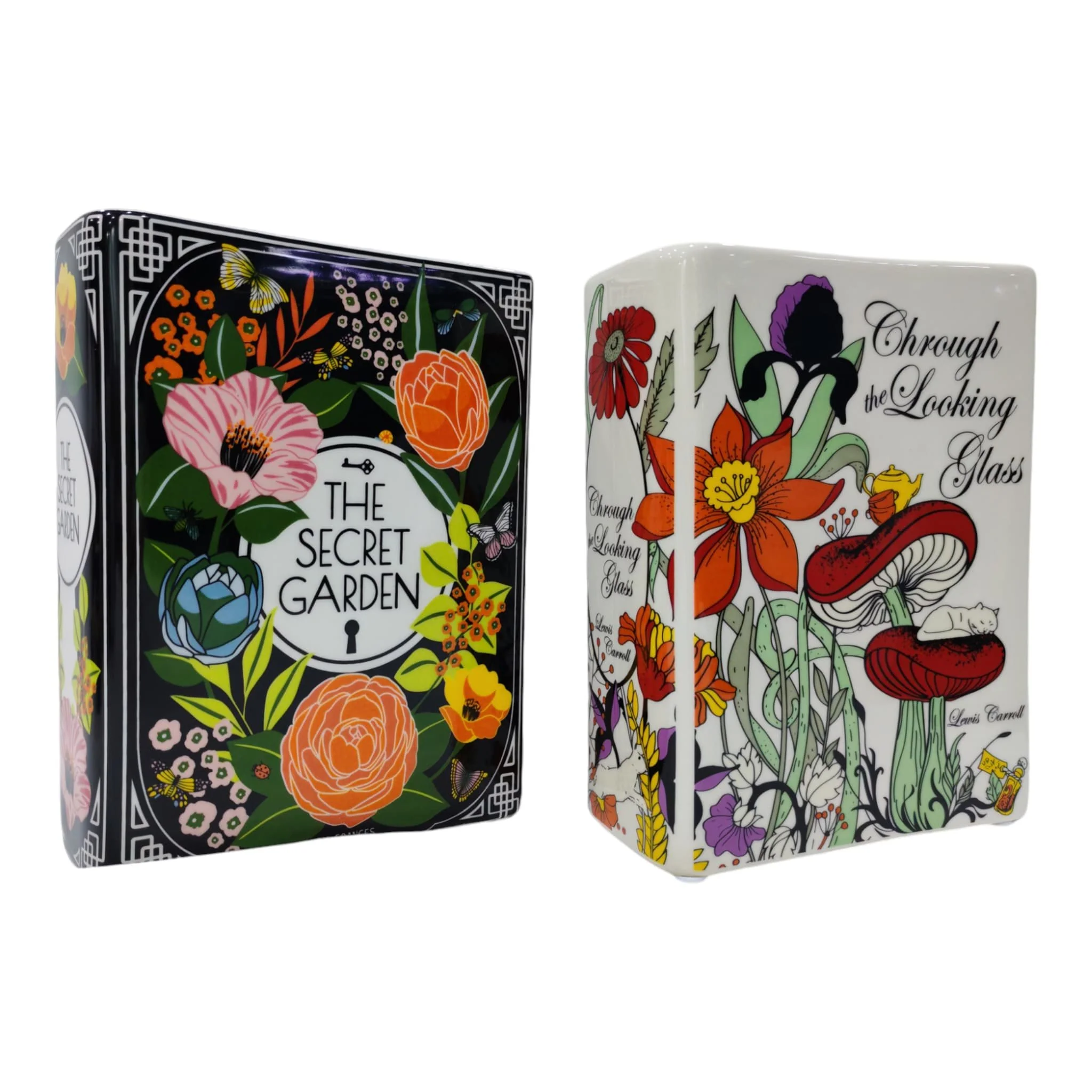 S/2 8x6" Book Vase, Multi - Image 2