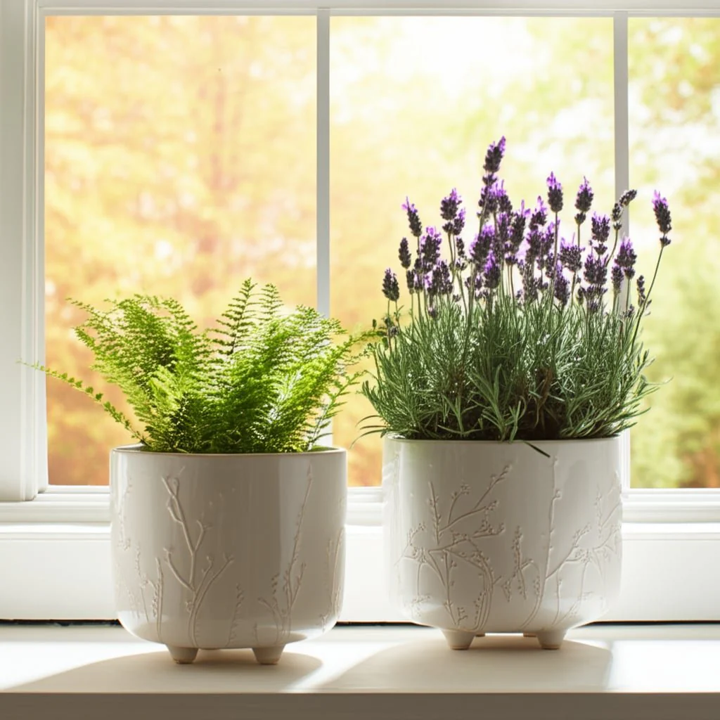 S/2 9/11" Blooming Branches Planters, Ivory - Image 12