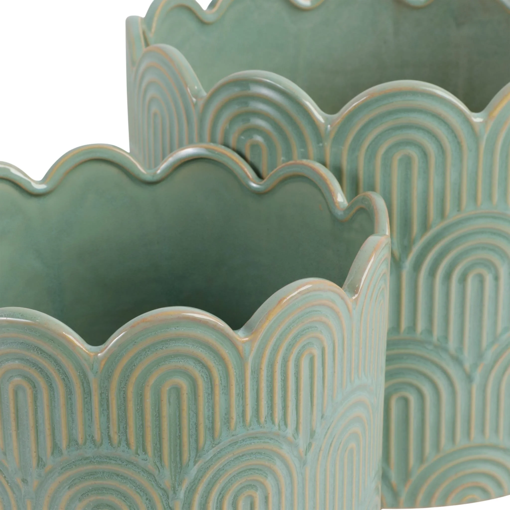 S/2 9/12"  Arch Planters, Sage Green - Image 5