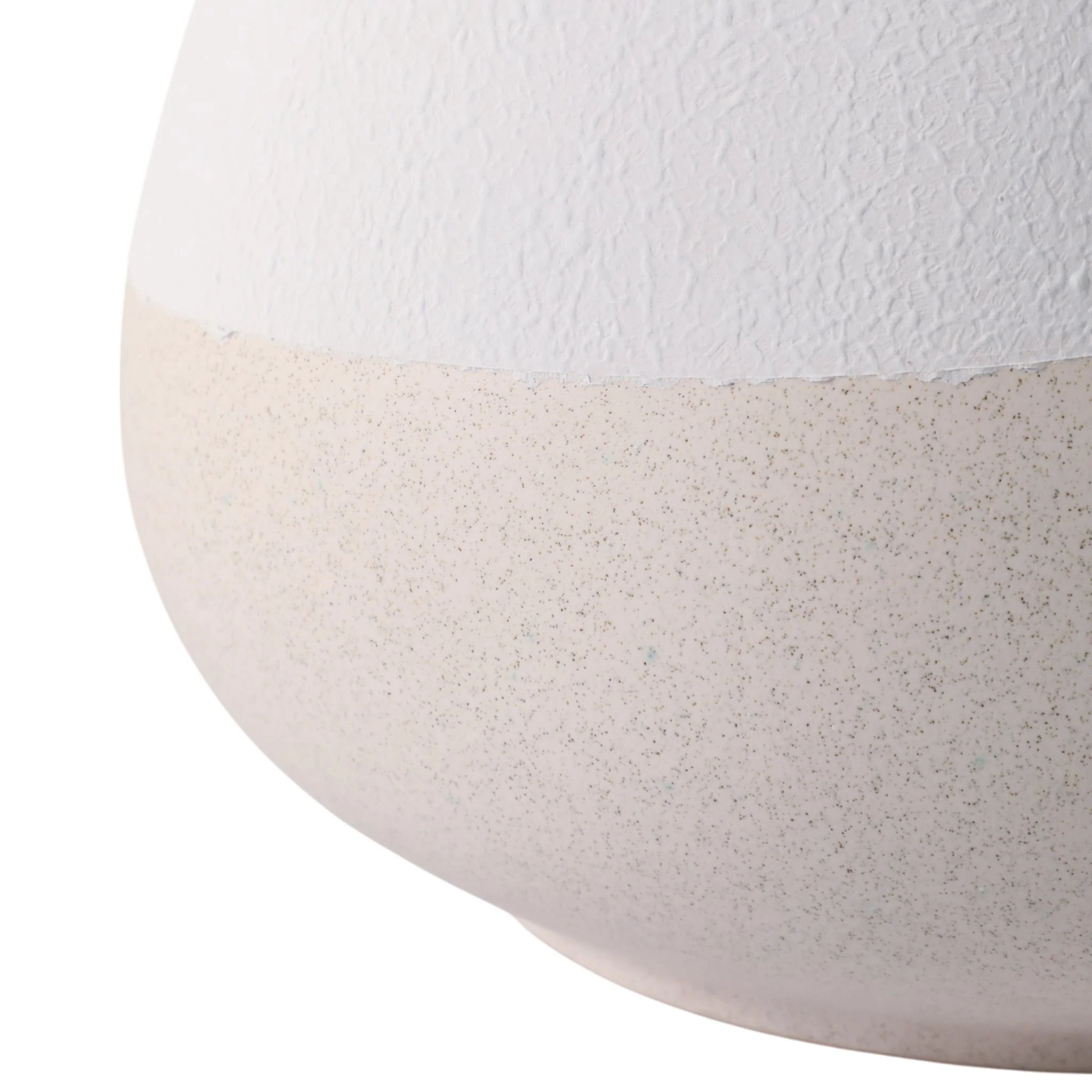 S/2 9/12" Textured Half-dipped Planters,wht/tan - Image 4