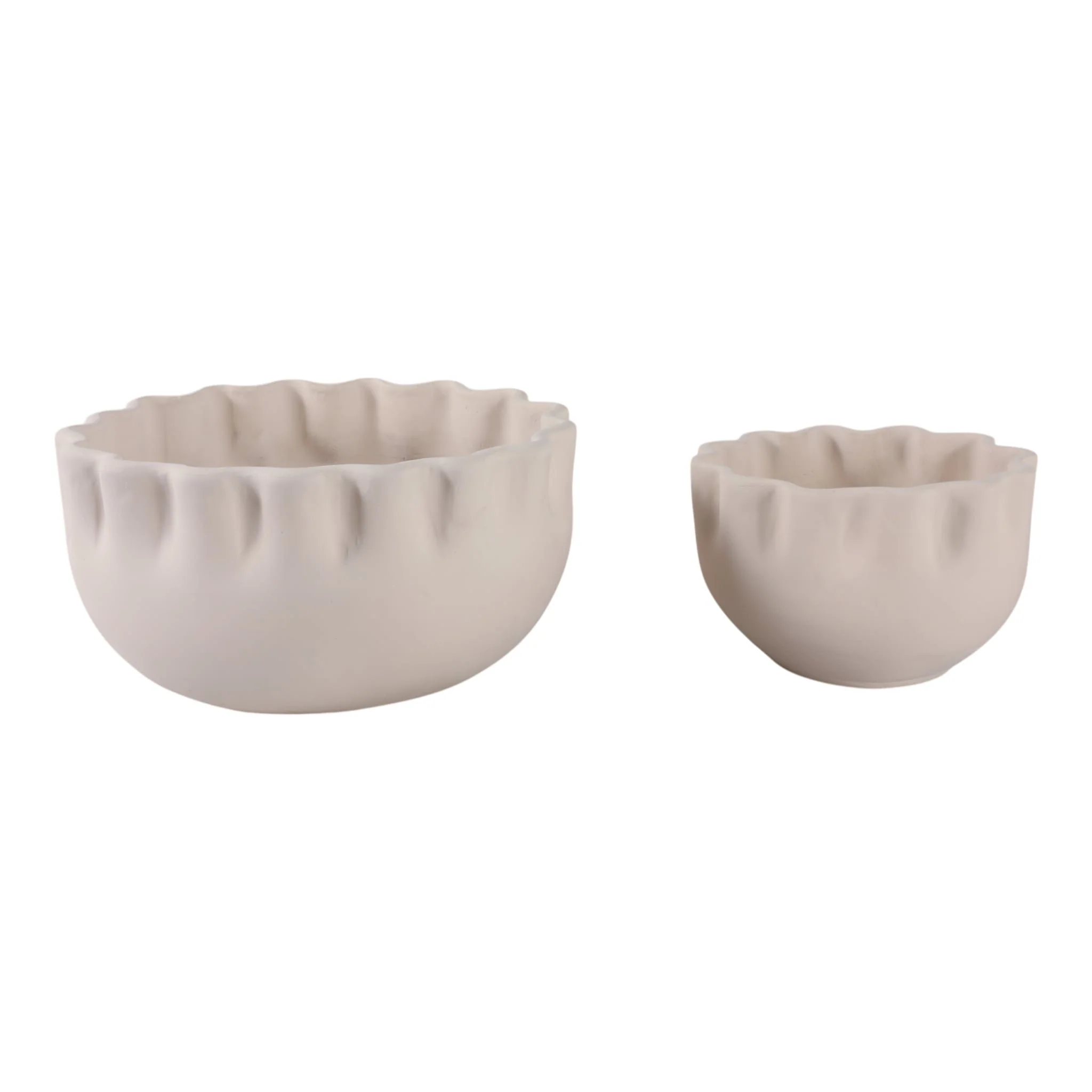 S/2 9/13"terracotta Planters, White - Image 4