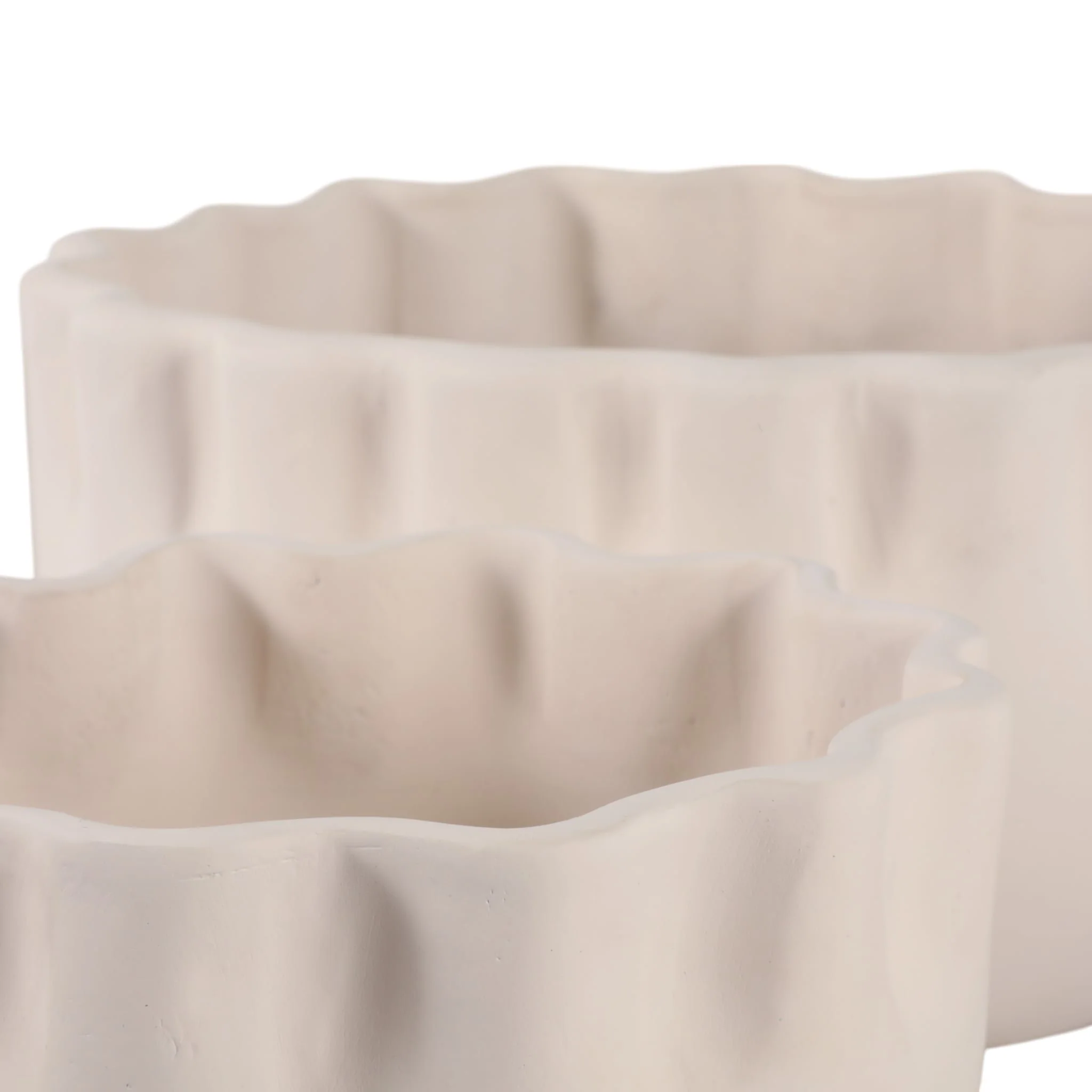 S/2 9/13"terracotta Planters, White - Image 6