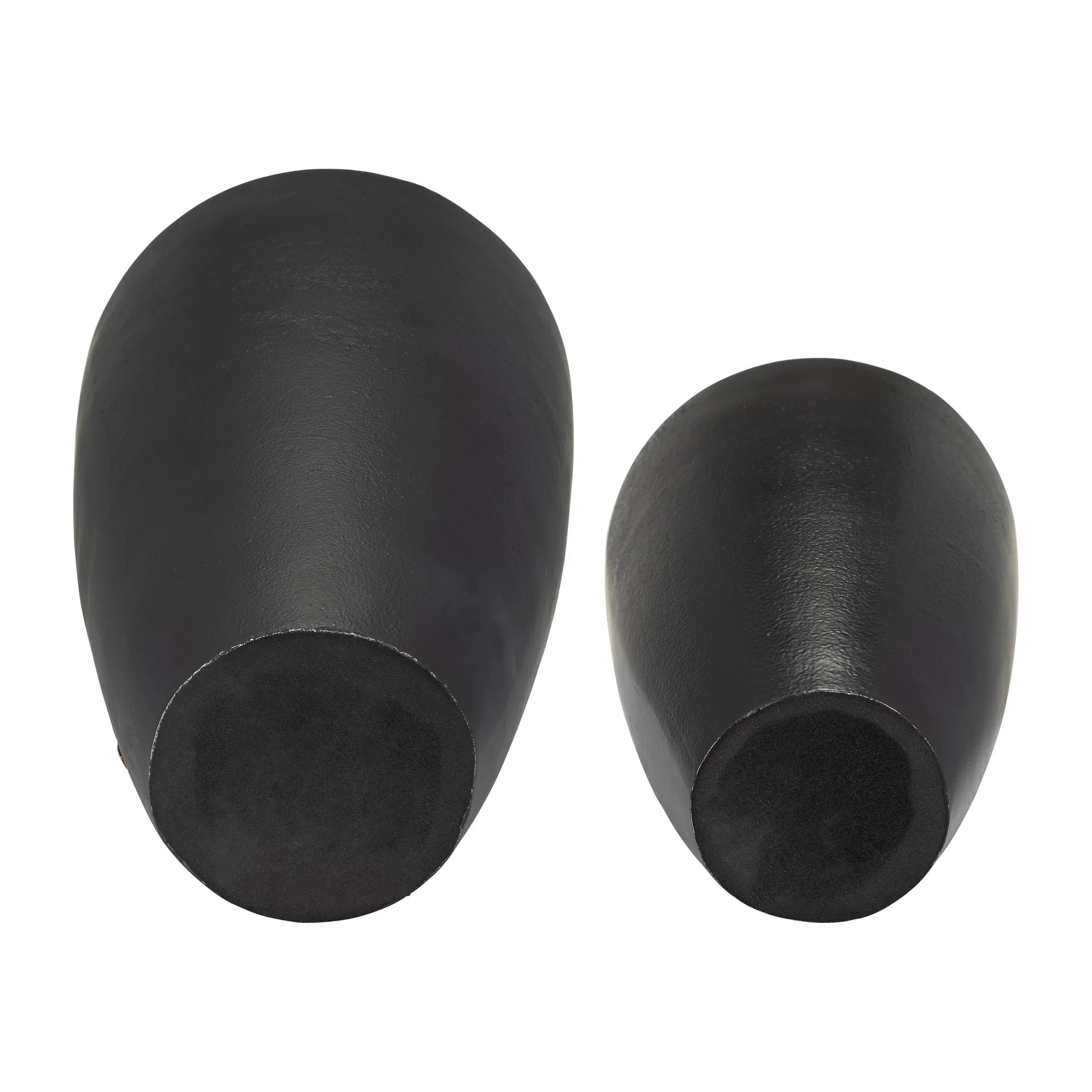 S/2 9/14", Metal  Cracked Design  Vases, Brass/cha - Image 8