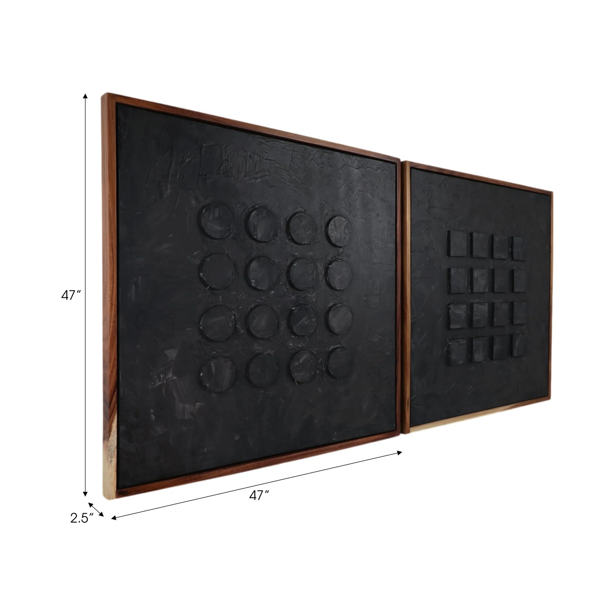 S/2 94x47 Hand Painted Rnd-square Block Dimensions - Image 7