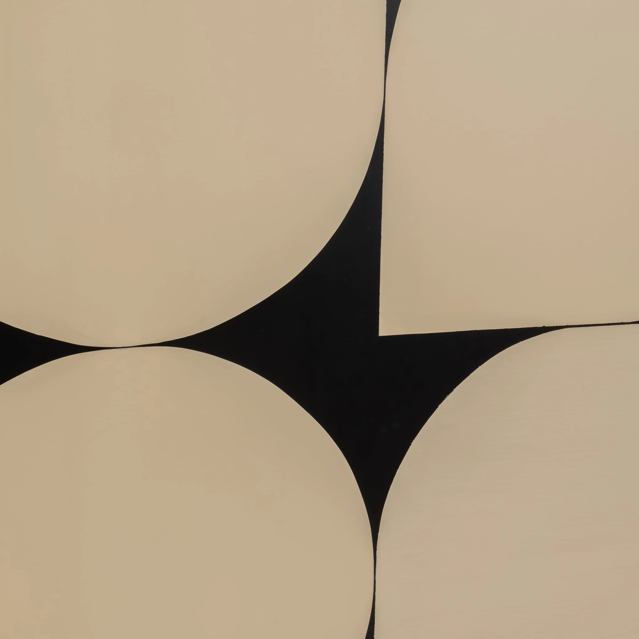 S/2 95x47 Hand Painted Modern Geos, Tan/black - Image 6
