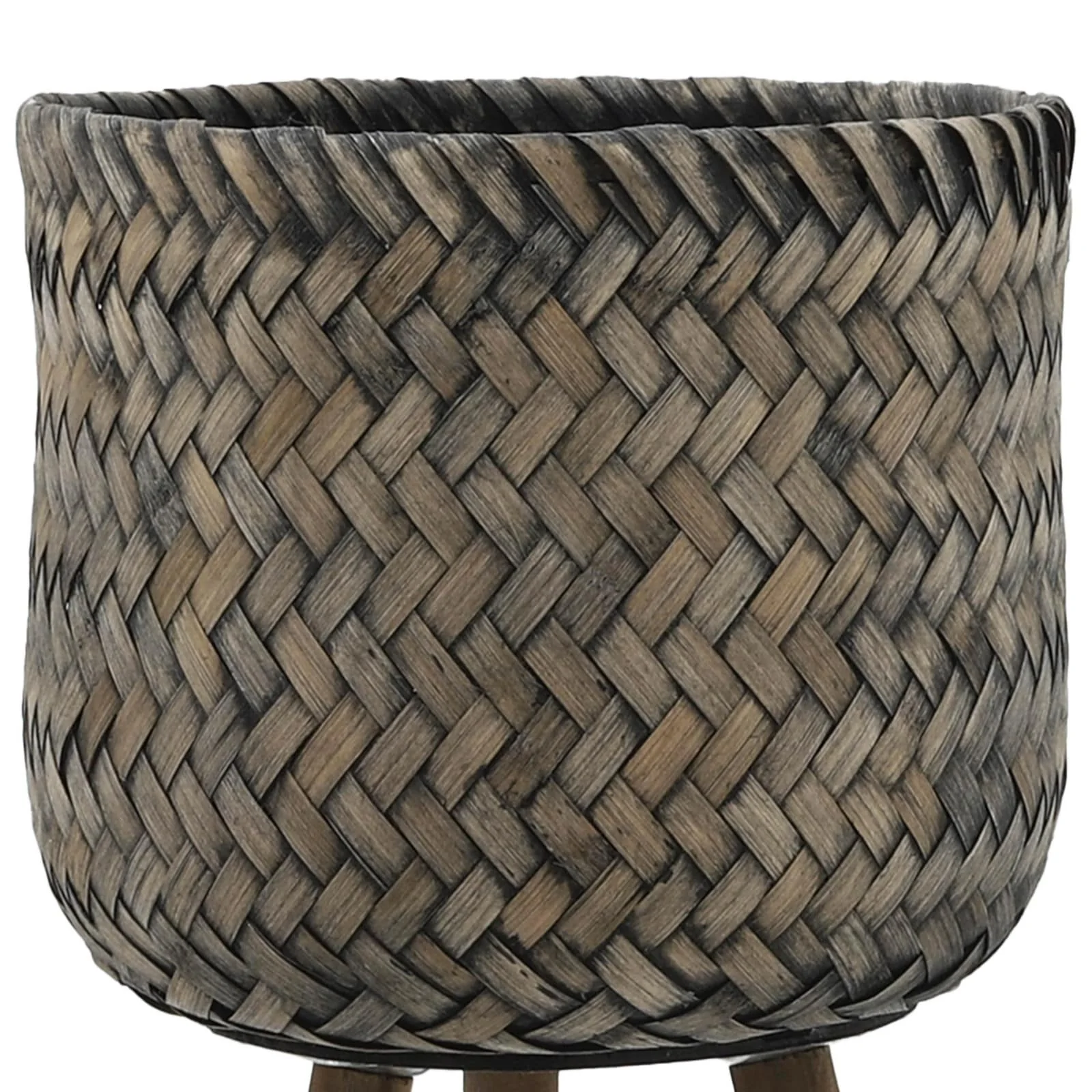 S/2 Bamboo Planters On Stands - Image 3