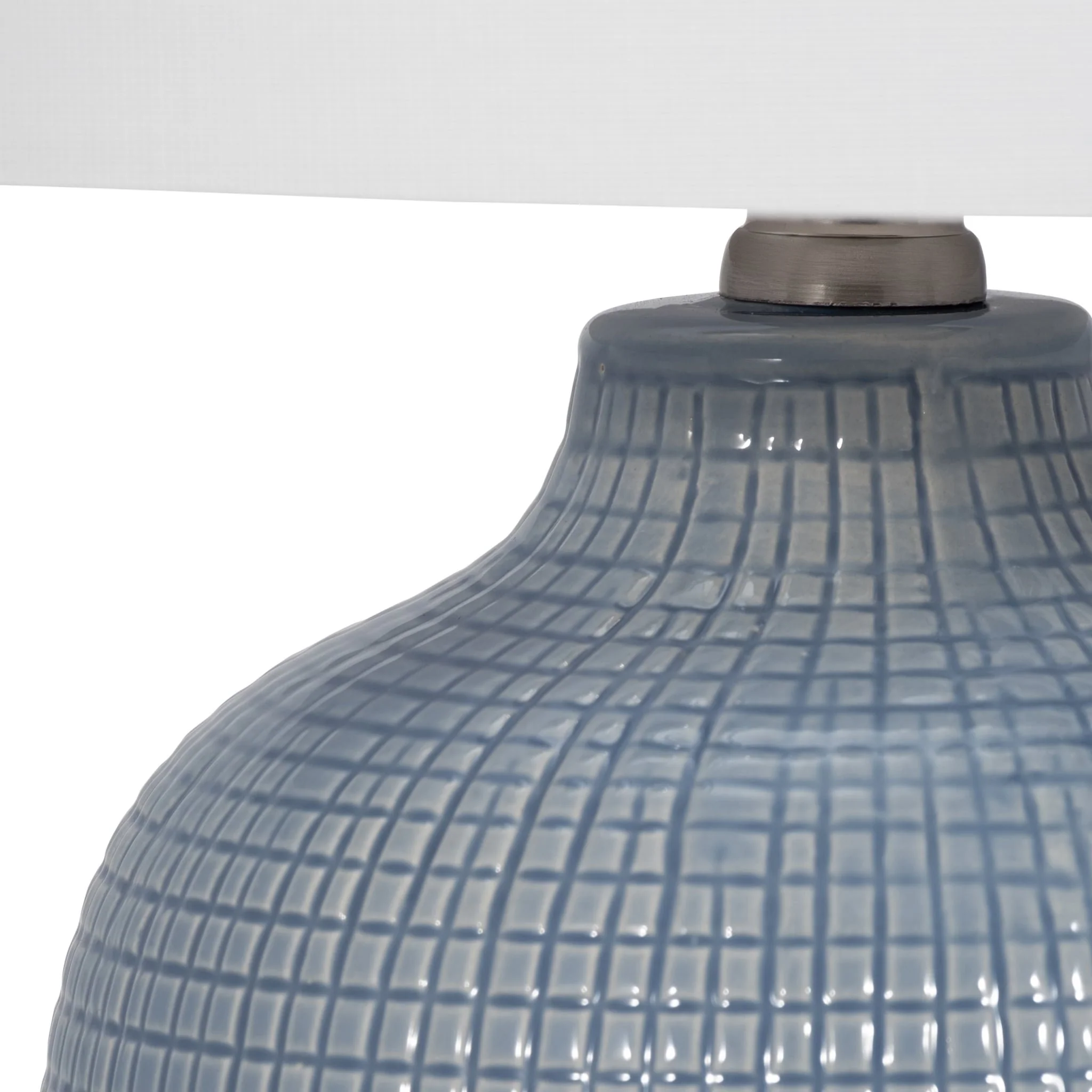 S/2 Ceramic 19" Table Lamp, Lt Blue - Image 4