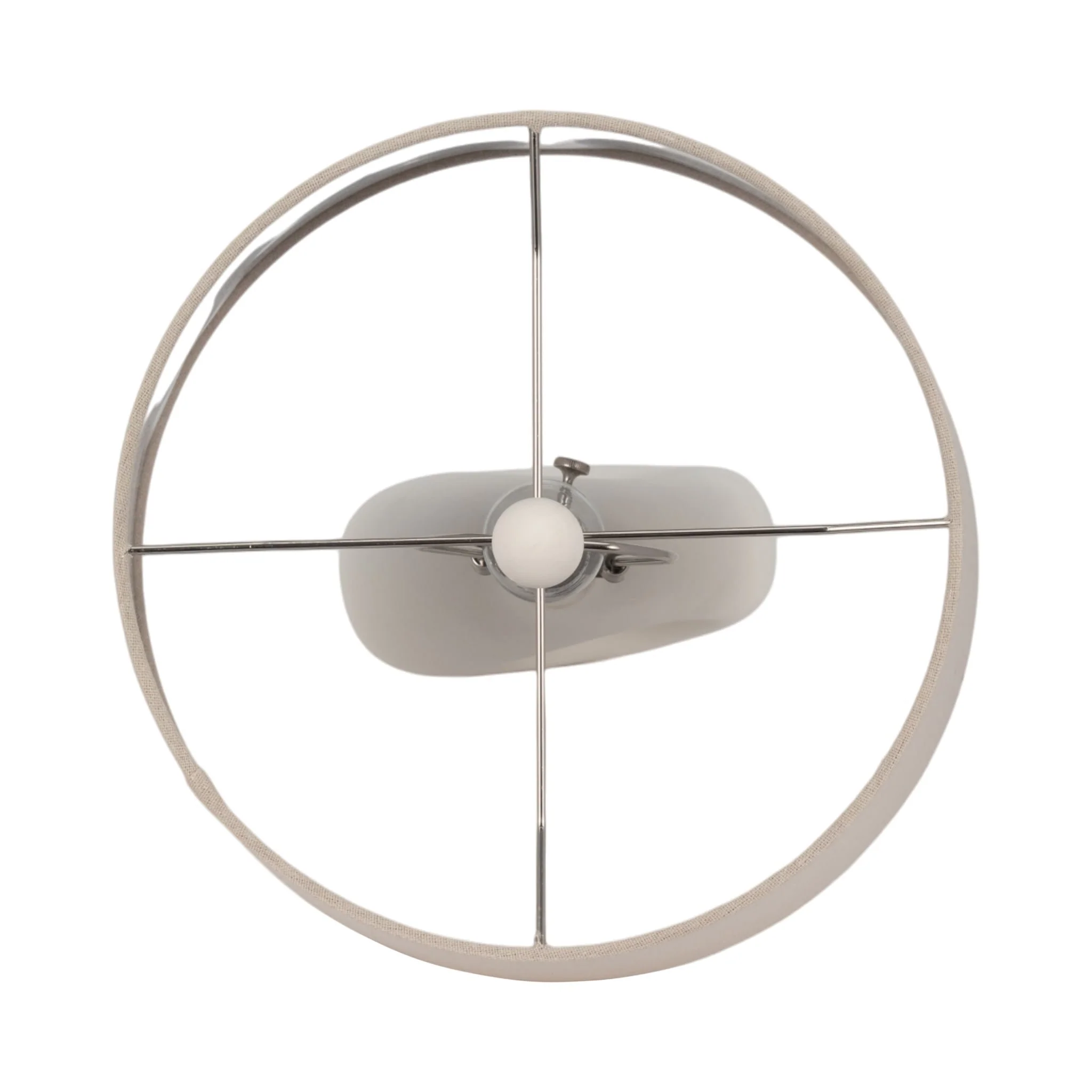 S/2 Ceramic 23" Open Cut Out Table Lamp, White/tan - Image 6