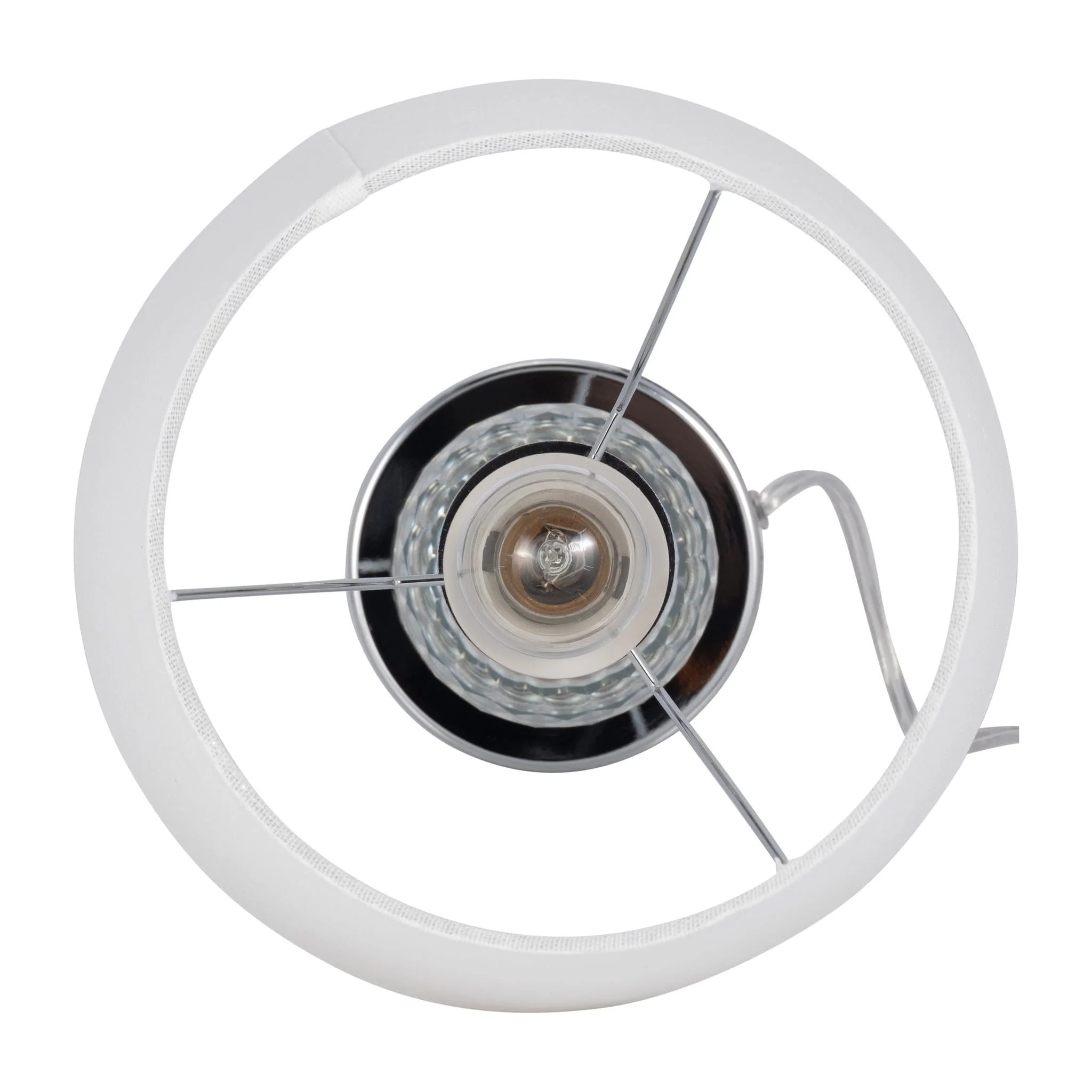 S/2 Crystal 19" Faceted Table Lamp, Silver - Image 5