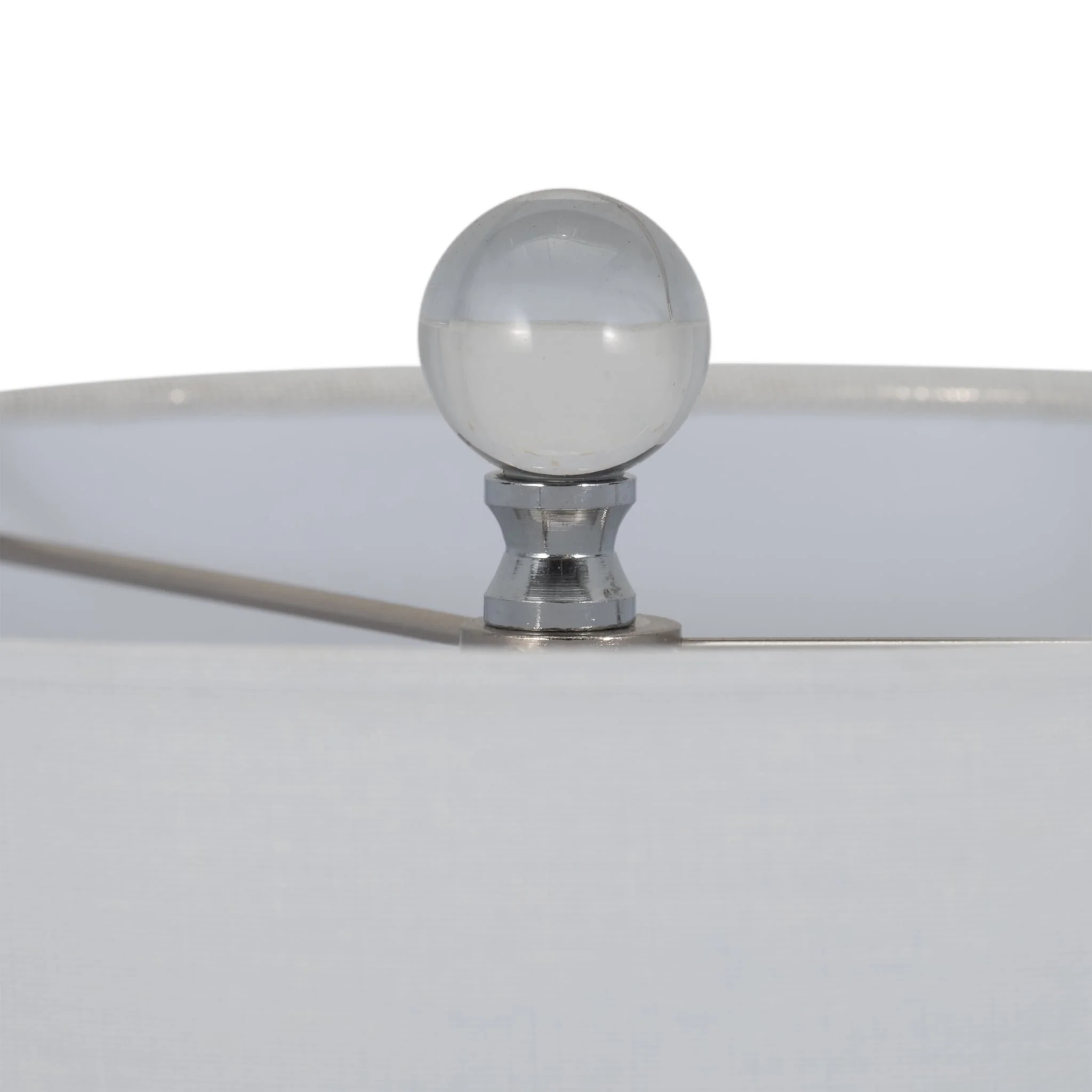 S/2 Crystal 28" Table Lamp, Silver - Image 5