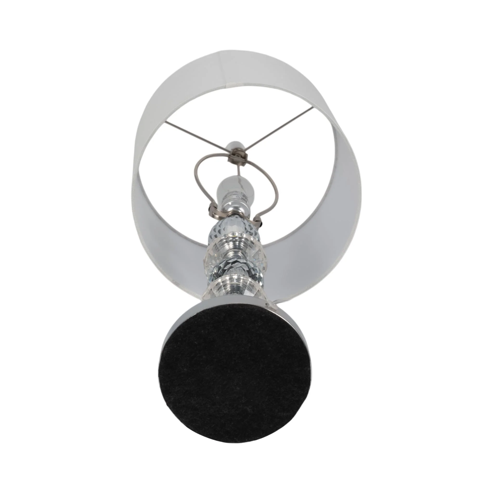 S/2 Crystal 28" Table Lamp, Silver - Image 7