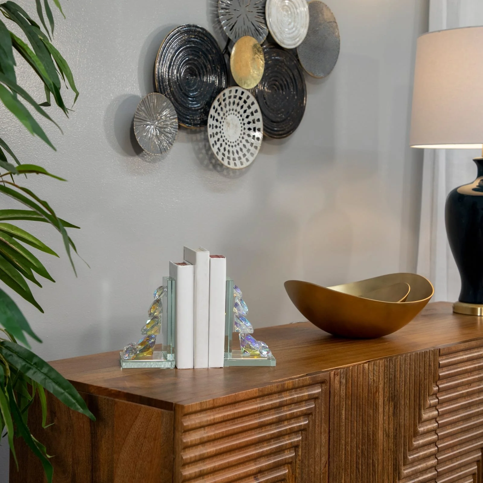 S/2 Crystal Diamond Bookends, Rainbow - Image 9