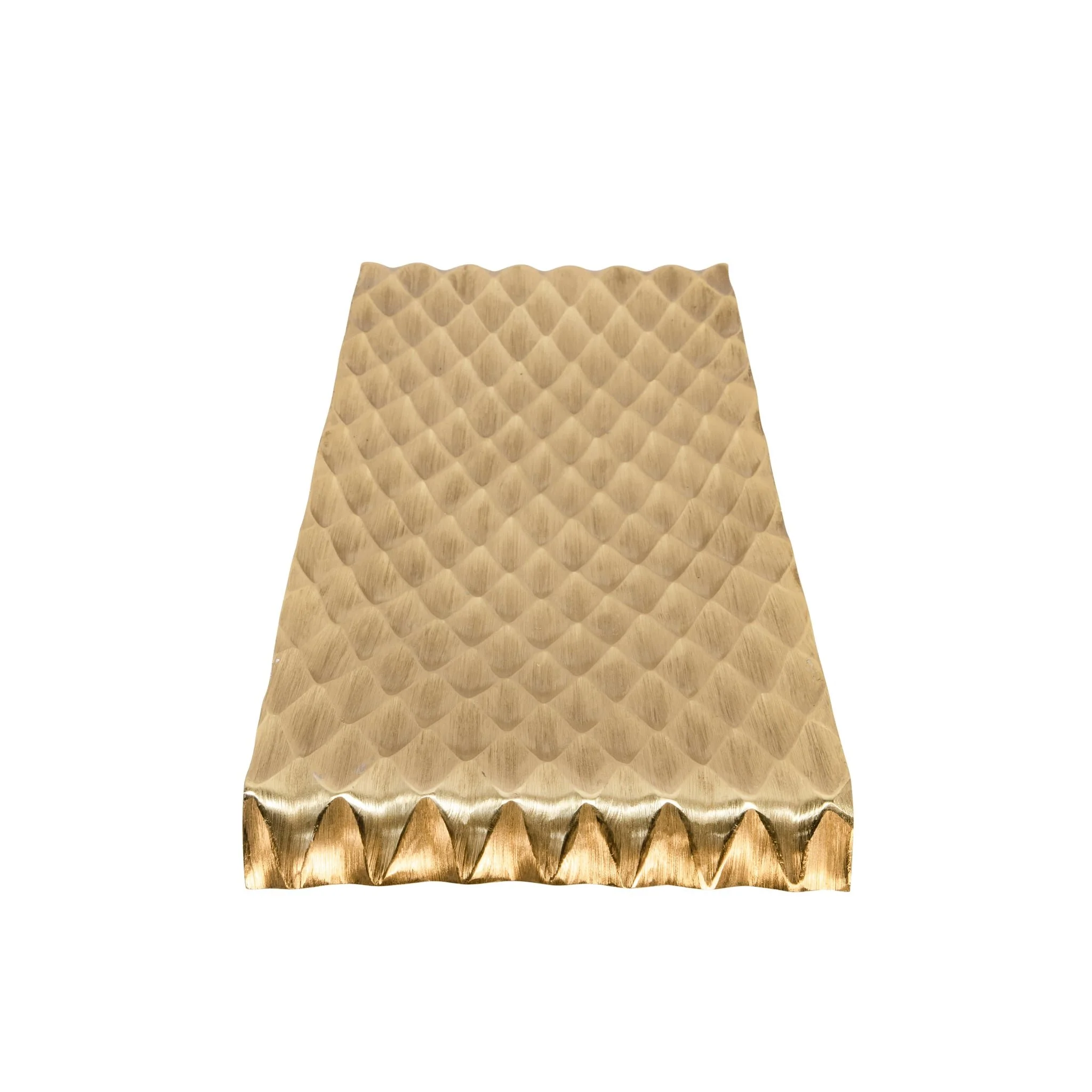 S/2 Decorative Hammered Metal Tray, Gold/silver - Image 4