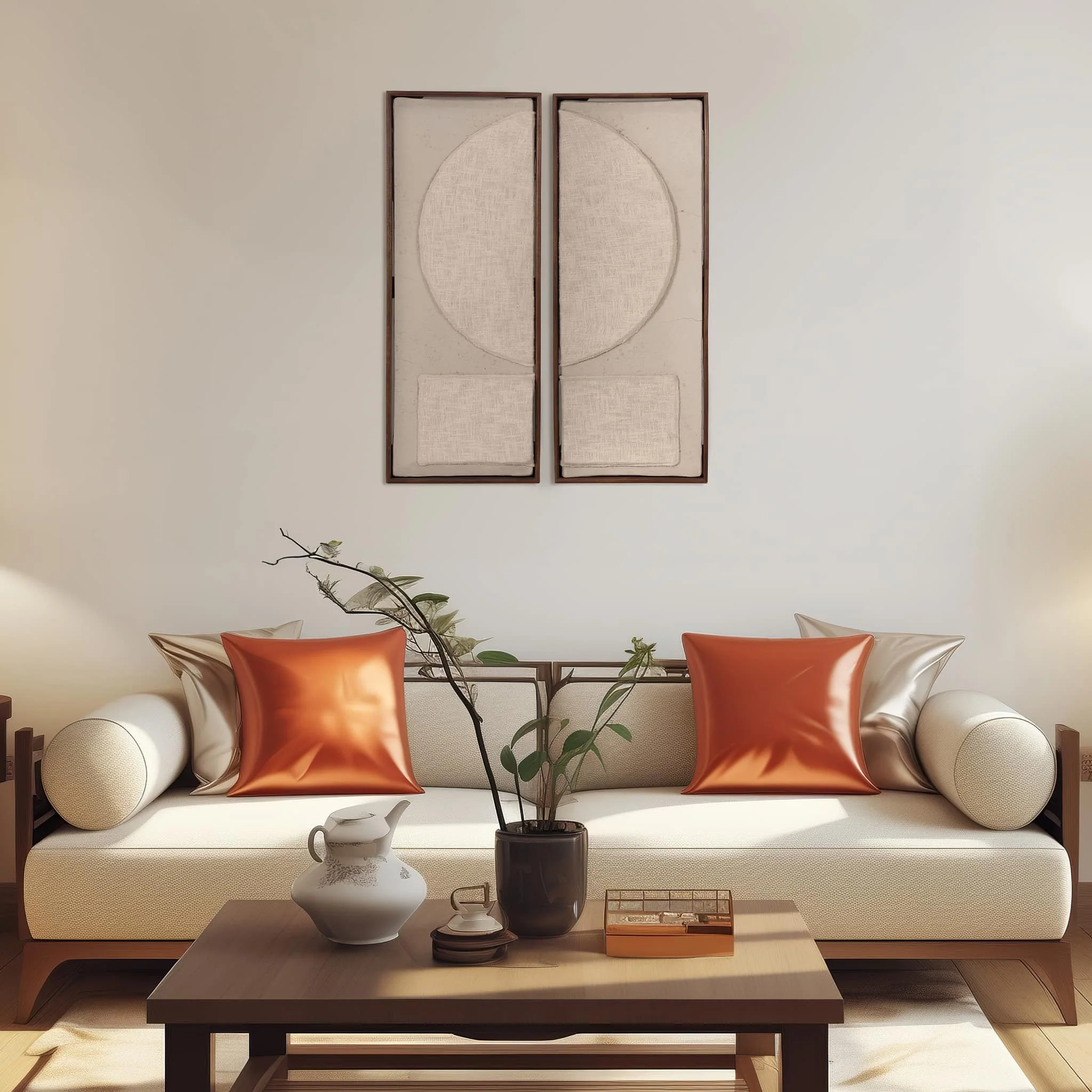 S/2 Ecomix Fabric Wall Decor, Cream - Image 10