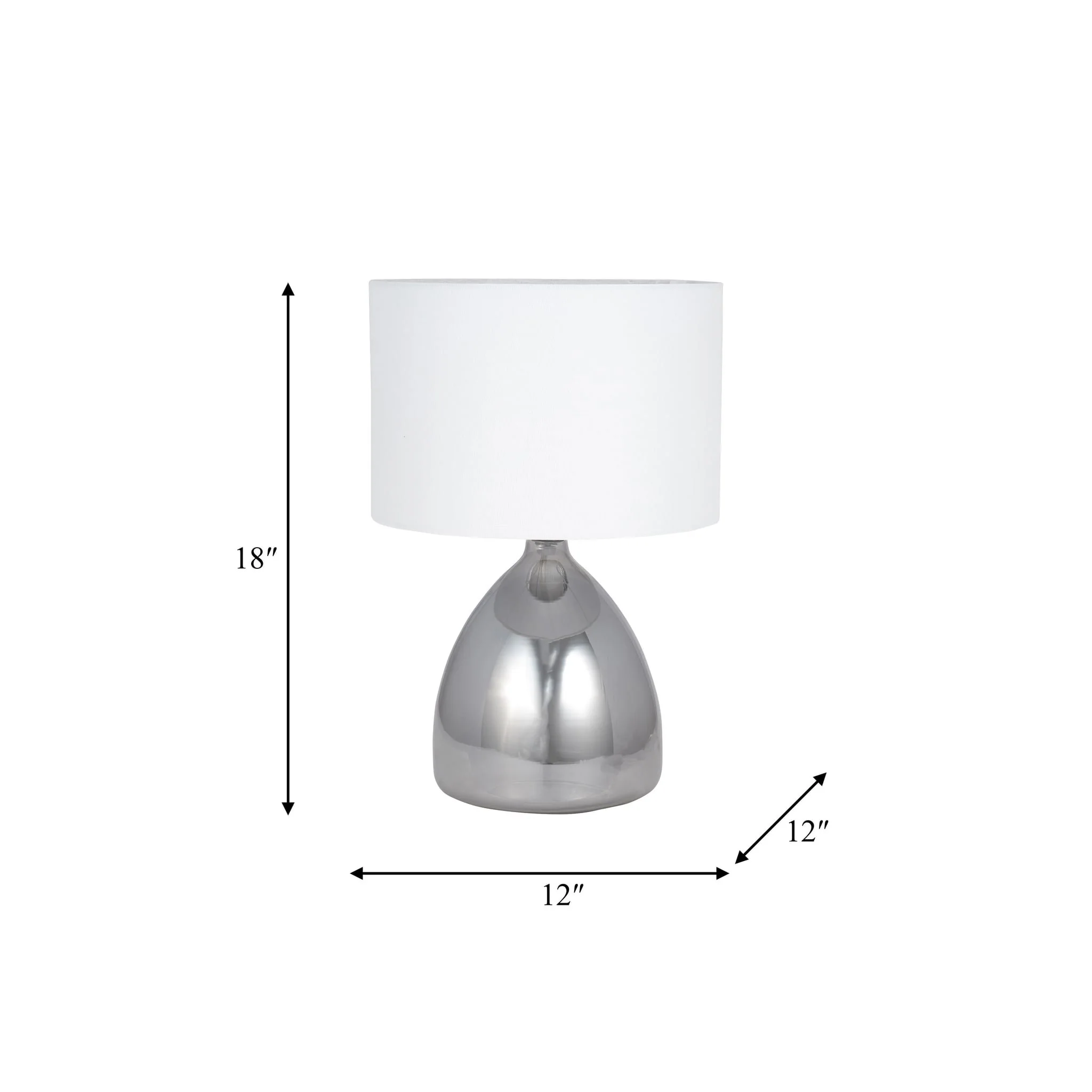 S/2 Glass 18" Table Lamp, Smoke - Image 7