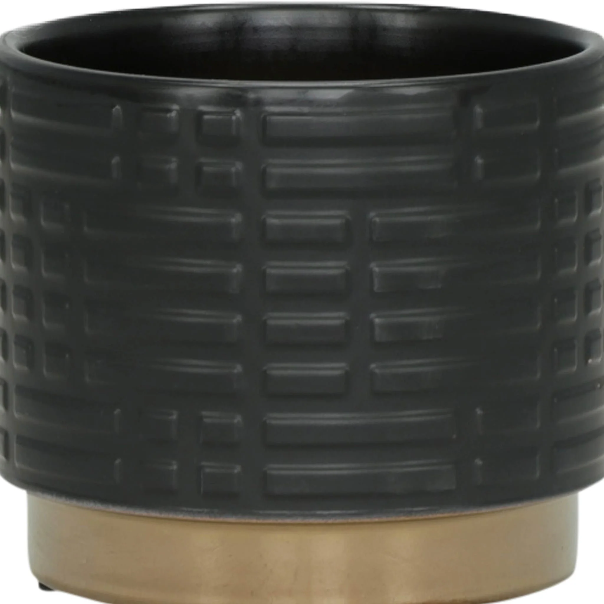 S/2 Maze Metallic Planters  6/8", Black - Image 7