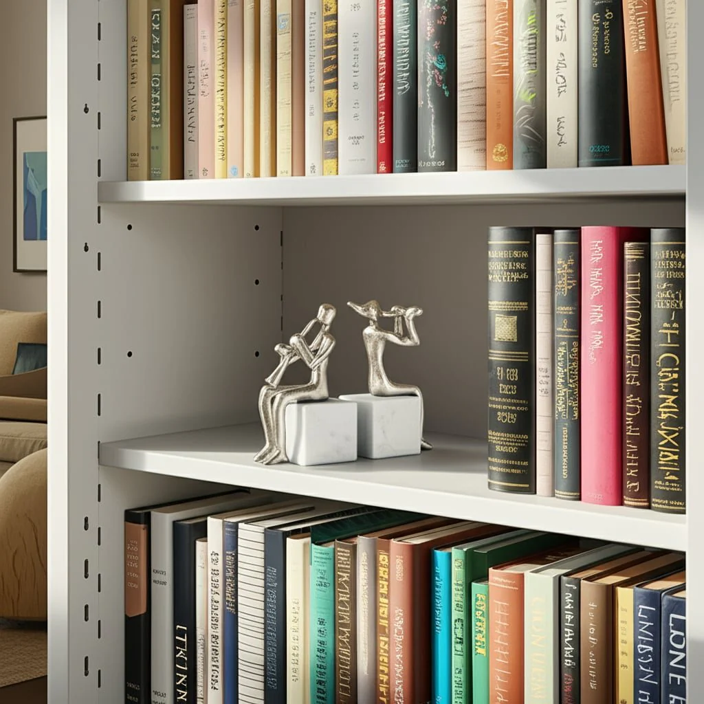 S/2 Metal Musicians On Marble Base, Silver - Image 10