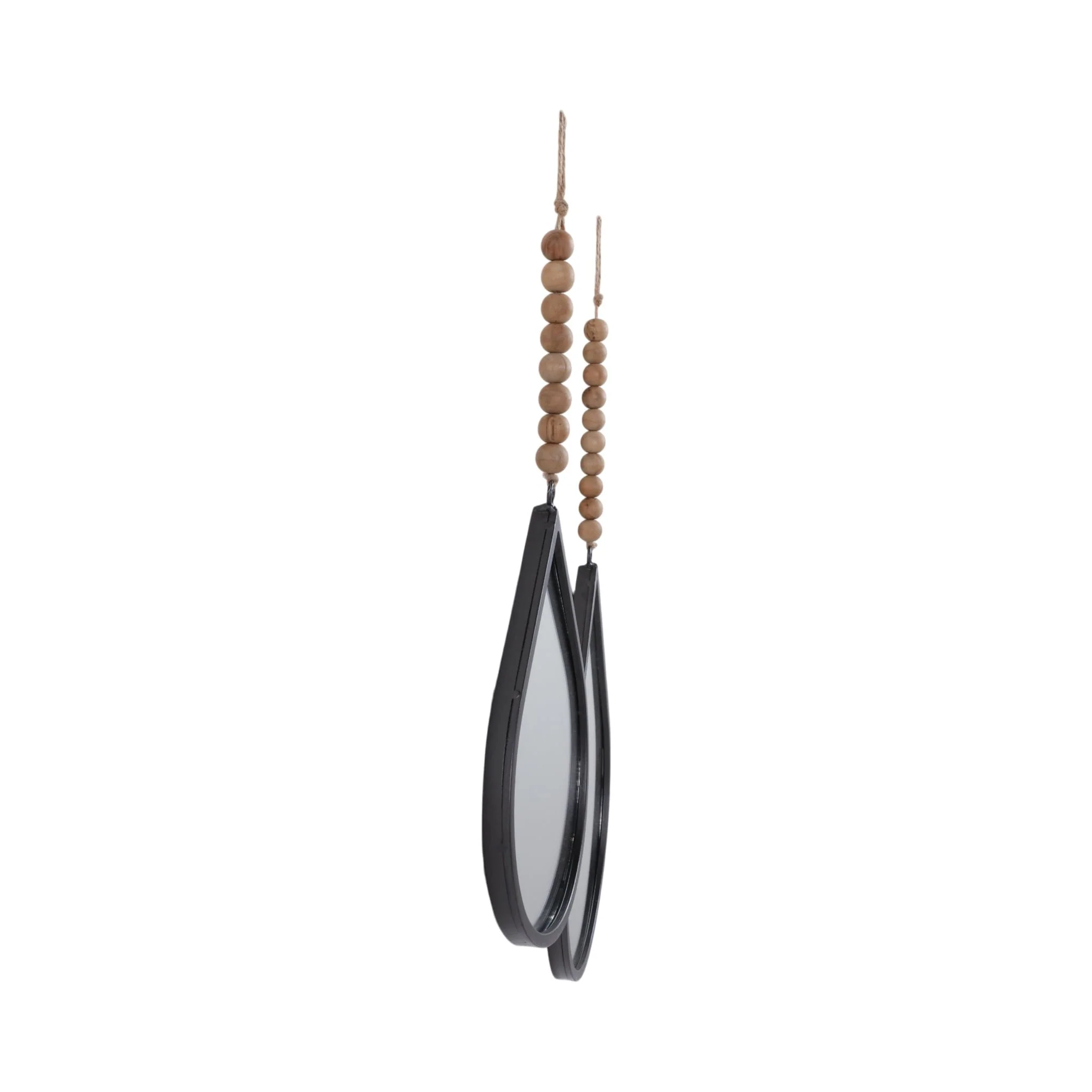 S/2 Metal Teardrop Wall Mirror, Gunmetal Wb - Image 3
