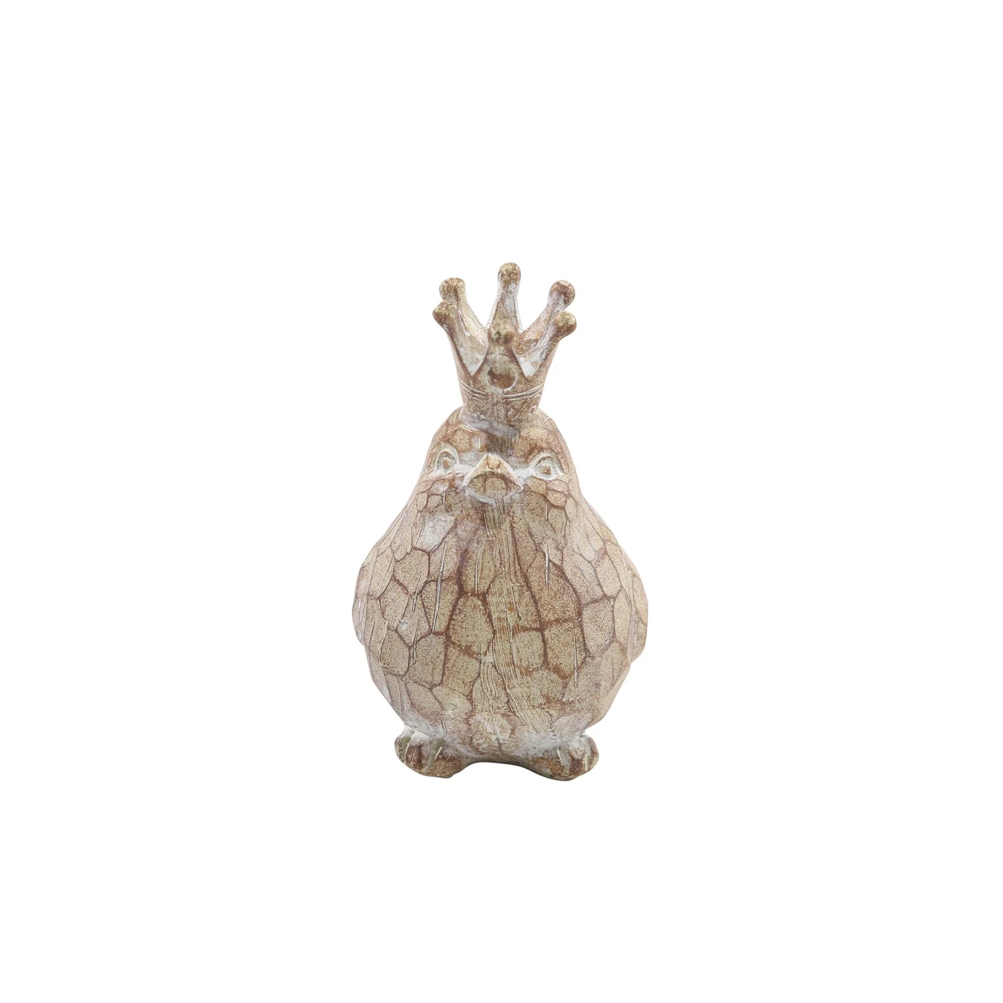 S/2 Resin Birds W/crowns, Brown - Image 2