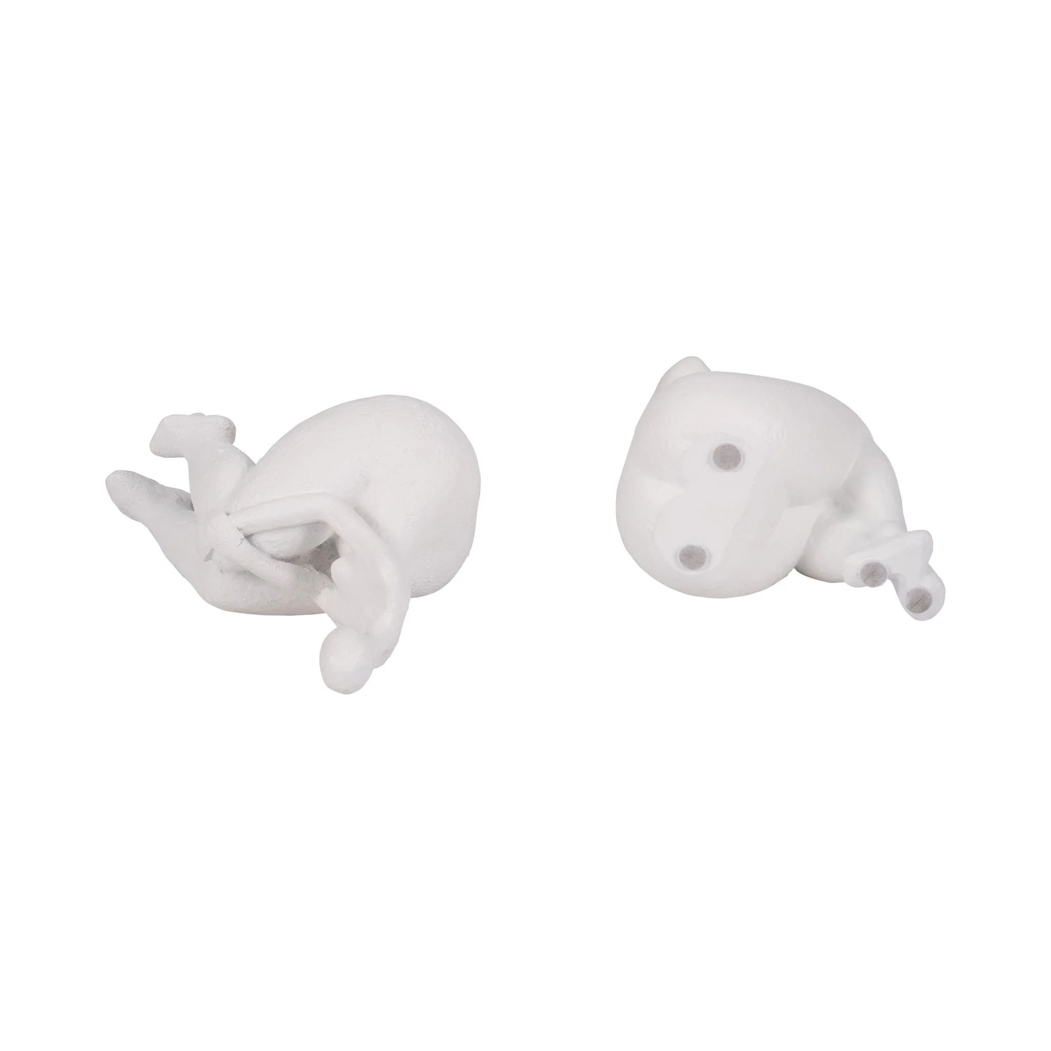 S/2 Sitting Ladies Bookends, White - Image 6
