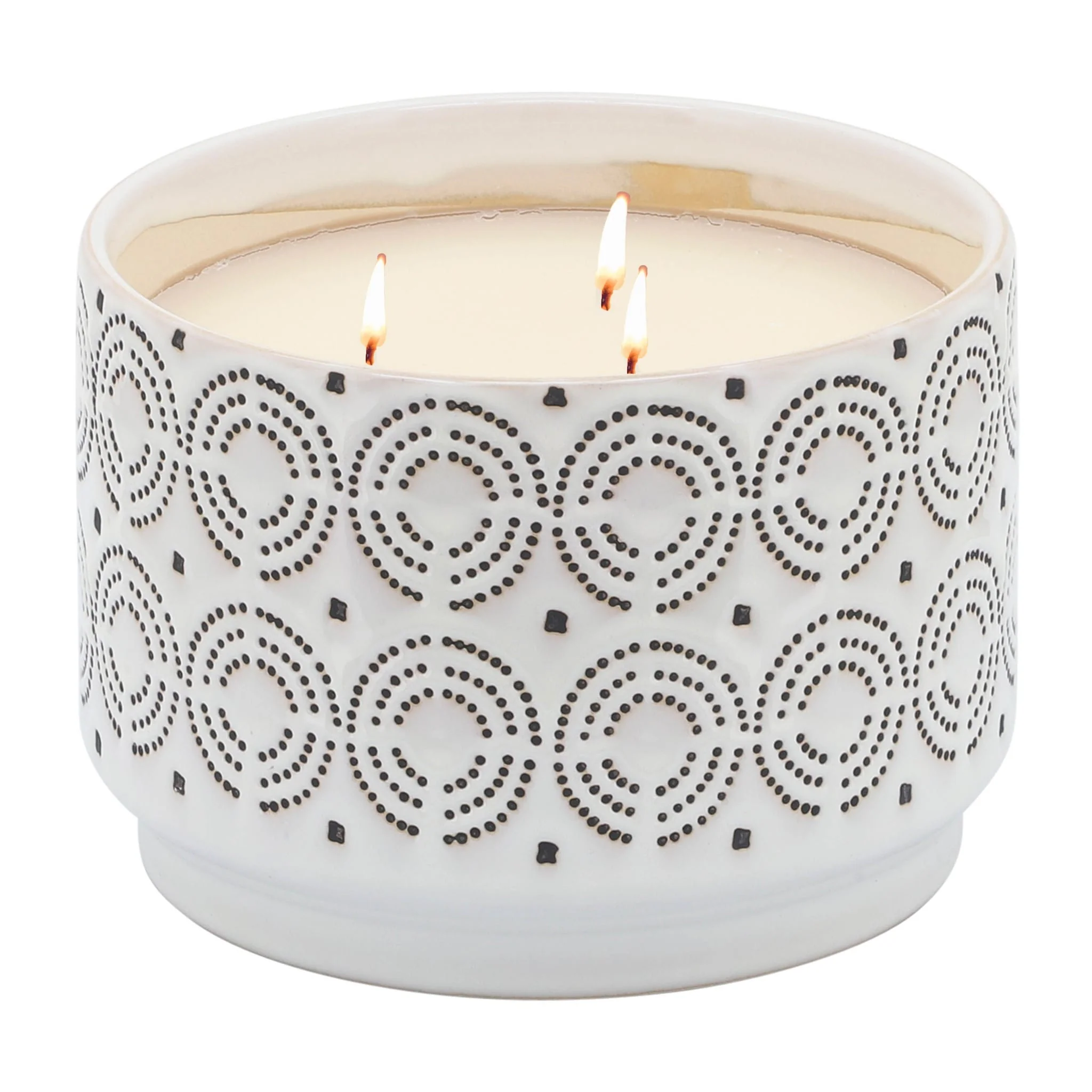 S/2 Swirls Citronella Candle, 7" Gray/white 27oz - Image 2