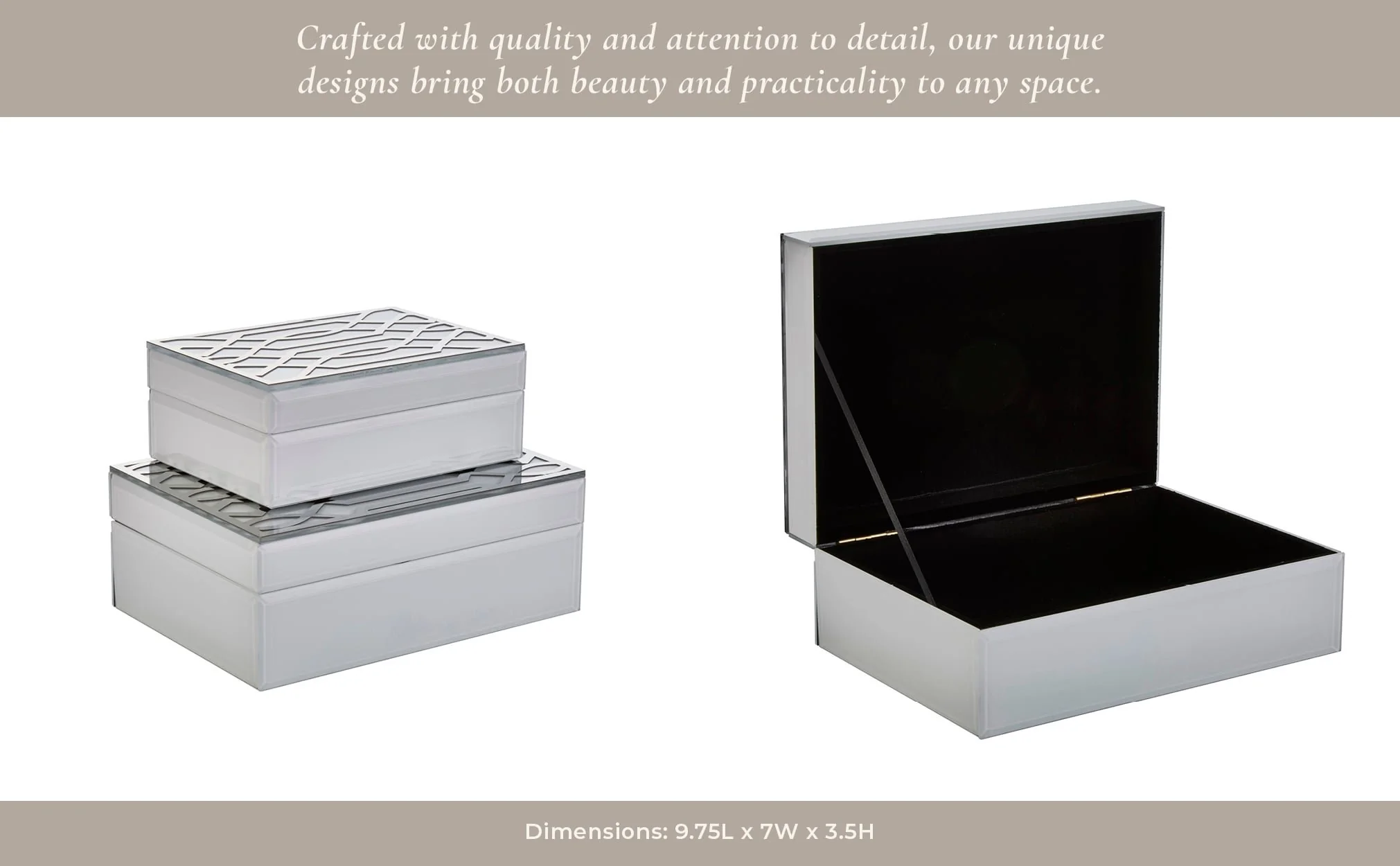 S/2 White/silver Boxes - Image 8