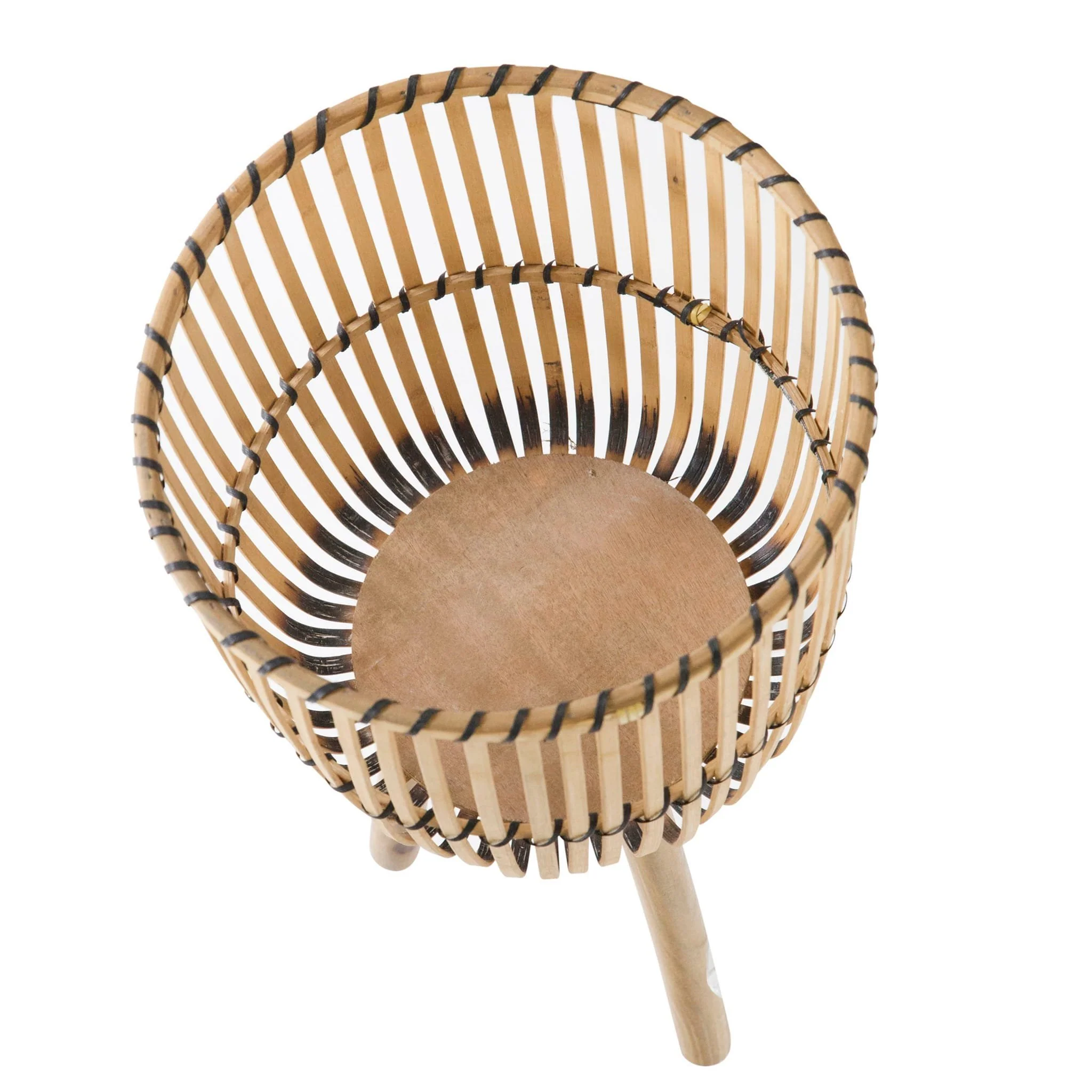S/2 Wicker Footed Planters 10/12", Natural - Image 4
