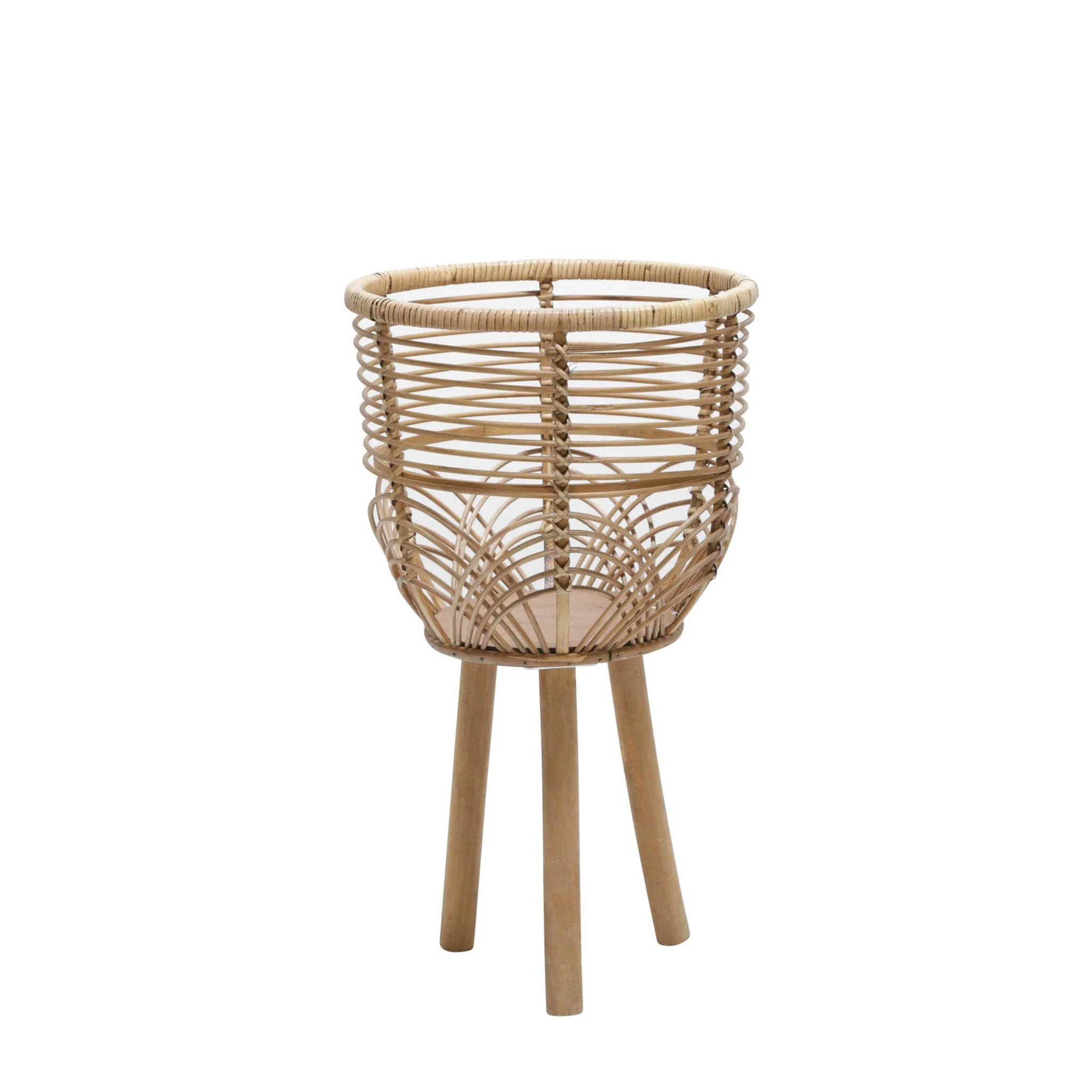 S/2 Wicker Planters 10/12", Natural - Image 3