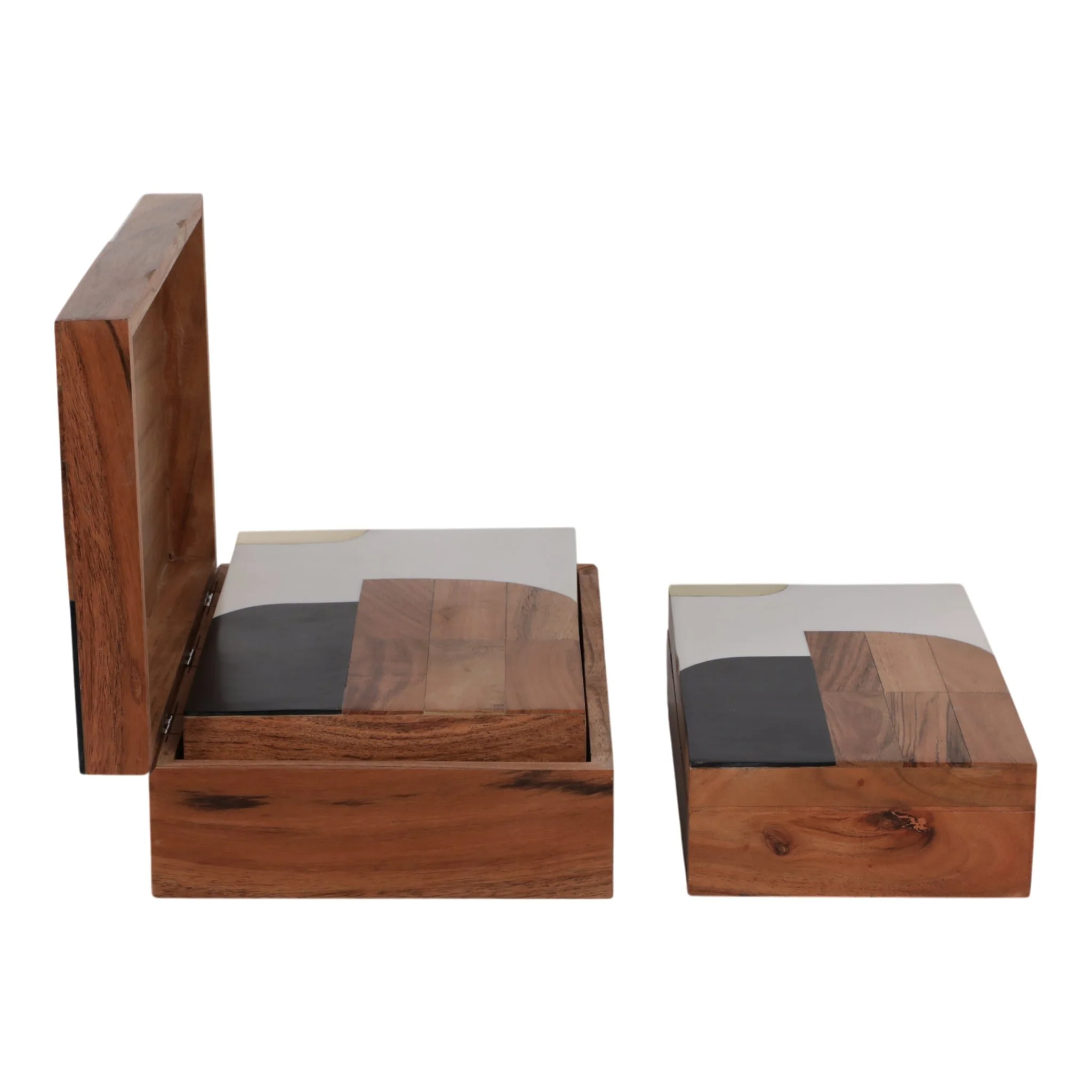 S/3 10/11/12" Mid-century Boxes, Multi - Image 4
