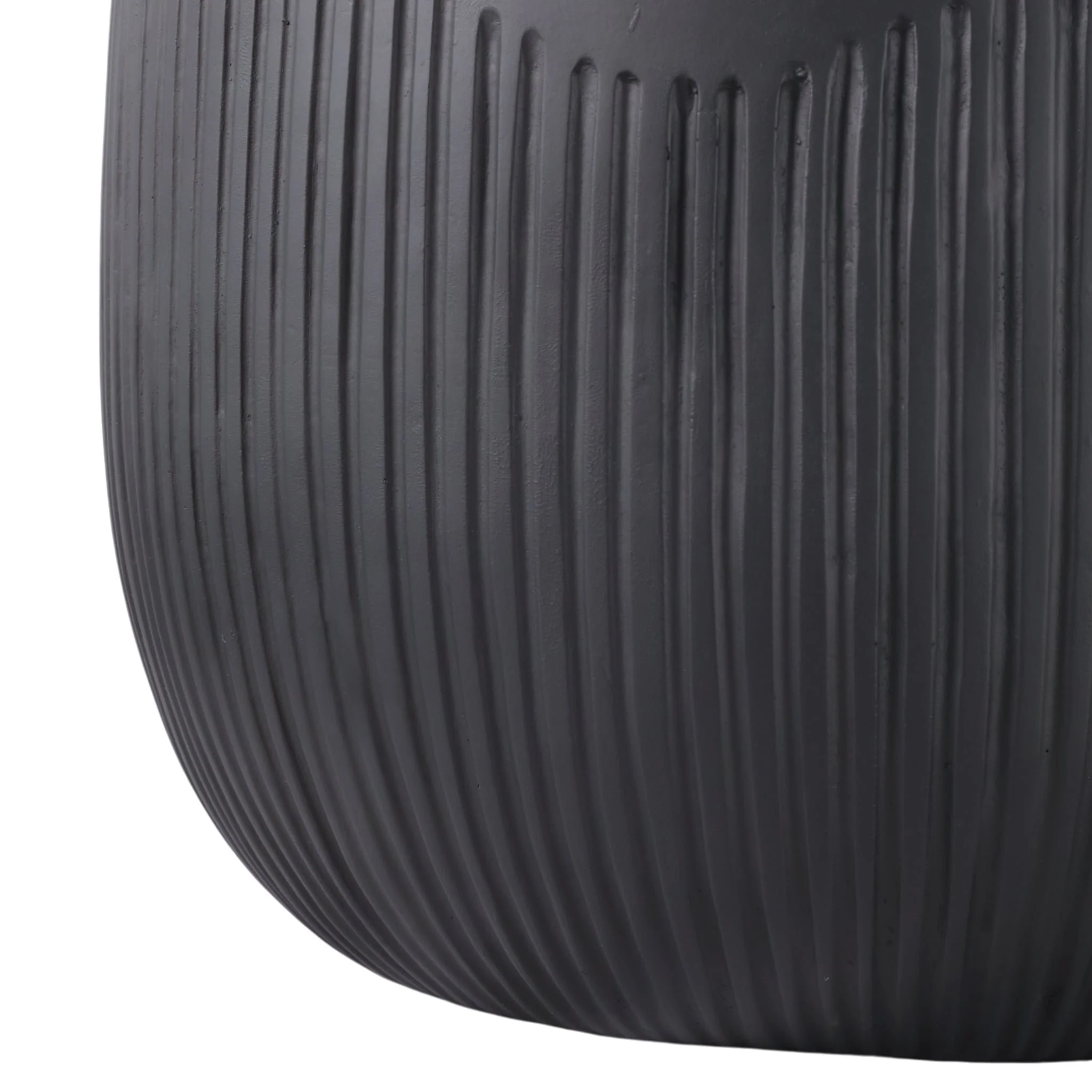 S/3 11/14/18" Resin Planters With Wavy Ribbing, Bl - Image 3