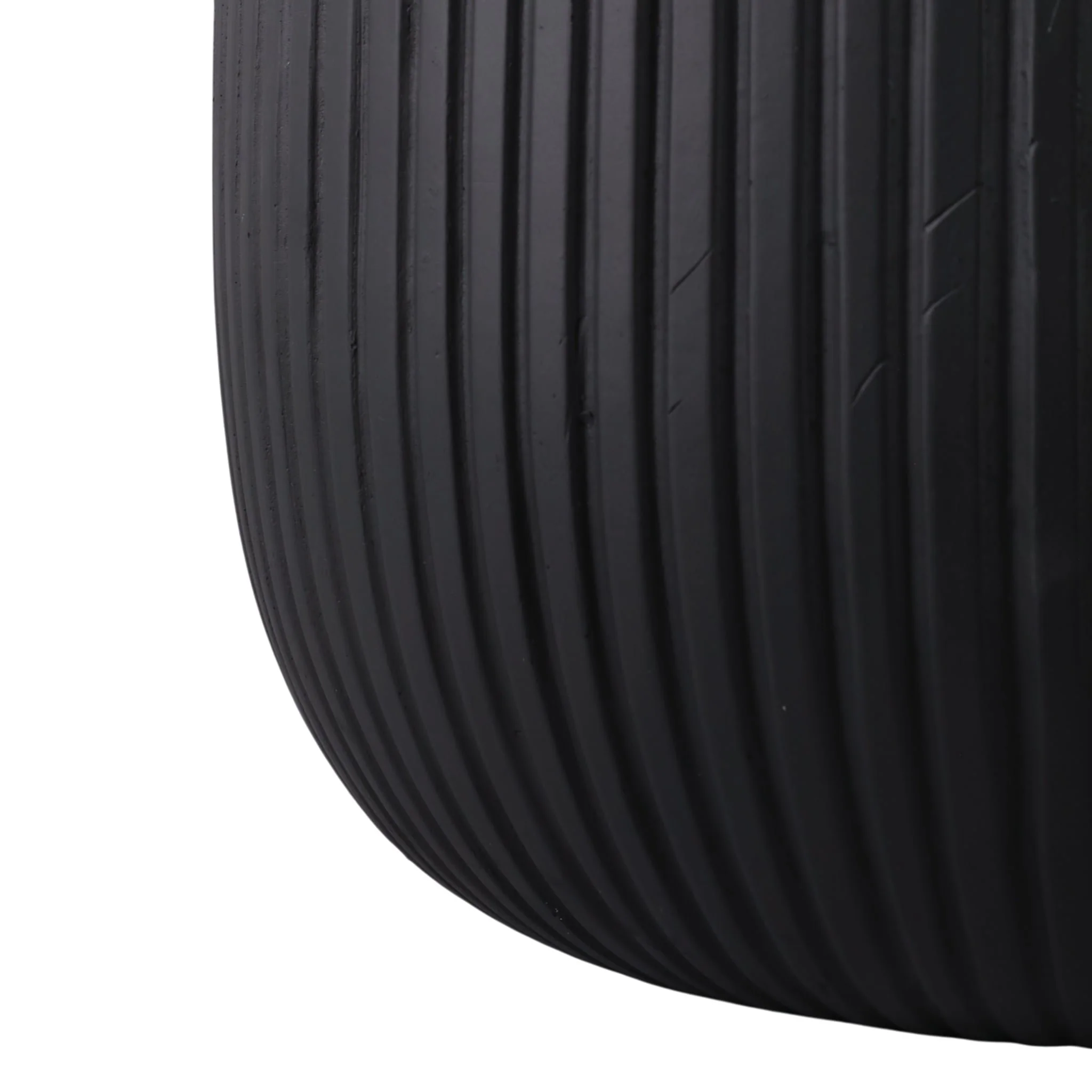 S/3 11/14/18" Ribbed Resin Planters, Black - Image 4
