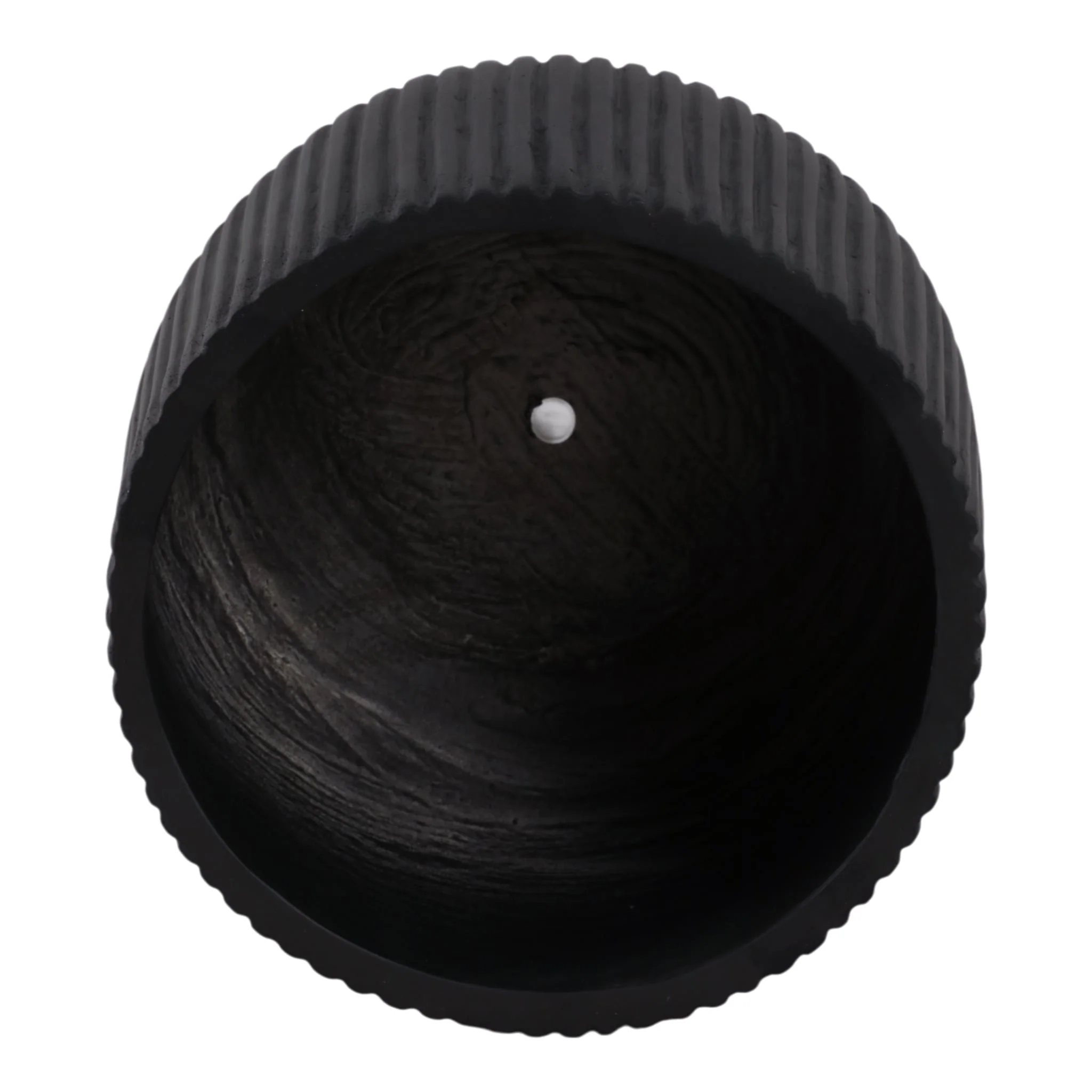 S/3 11/14/18" Ribbed Resin Planters, Black - Image 5
